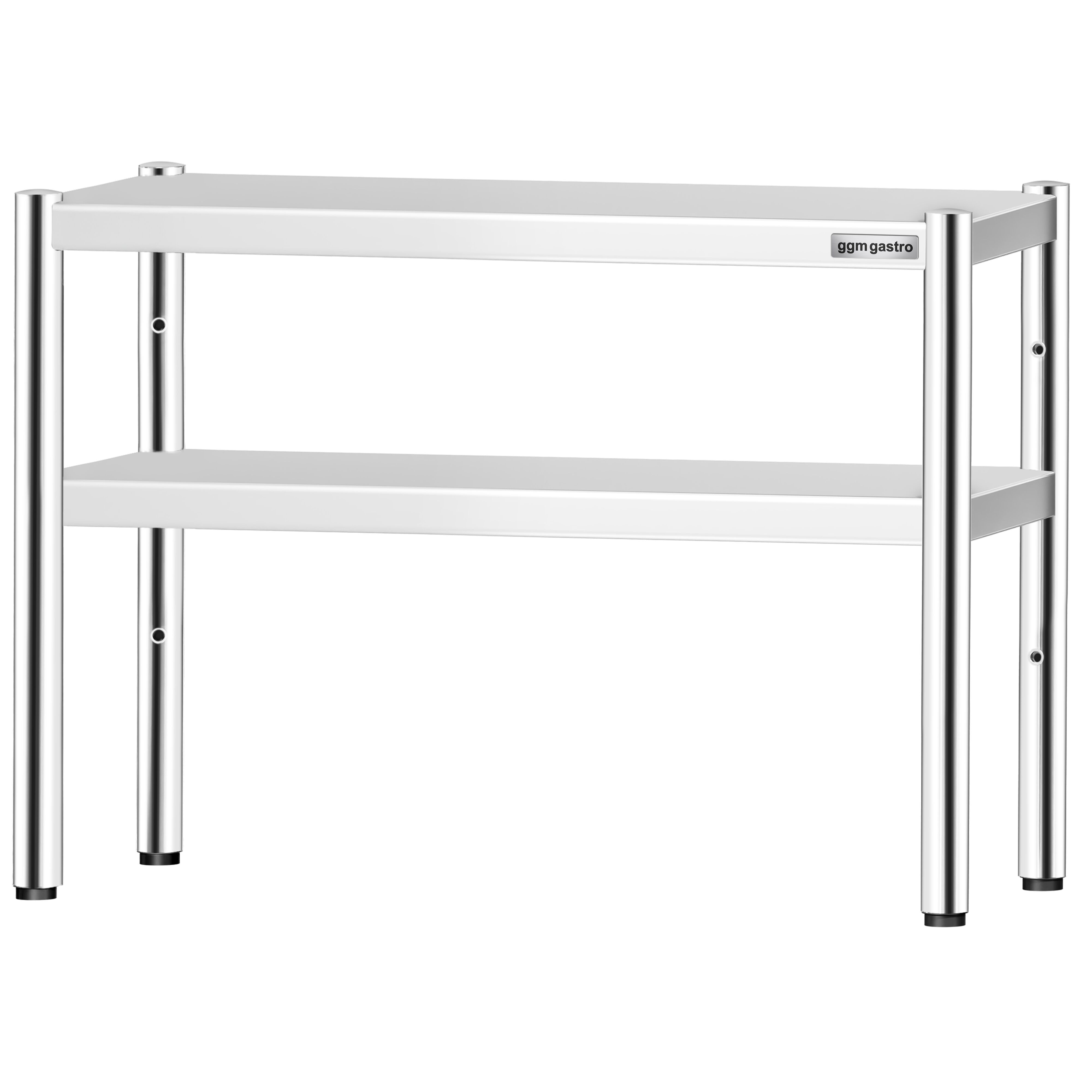 Étagère supérieure en inox – 2 niveaux – 1000 × 370 mm – hauteur réglable