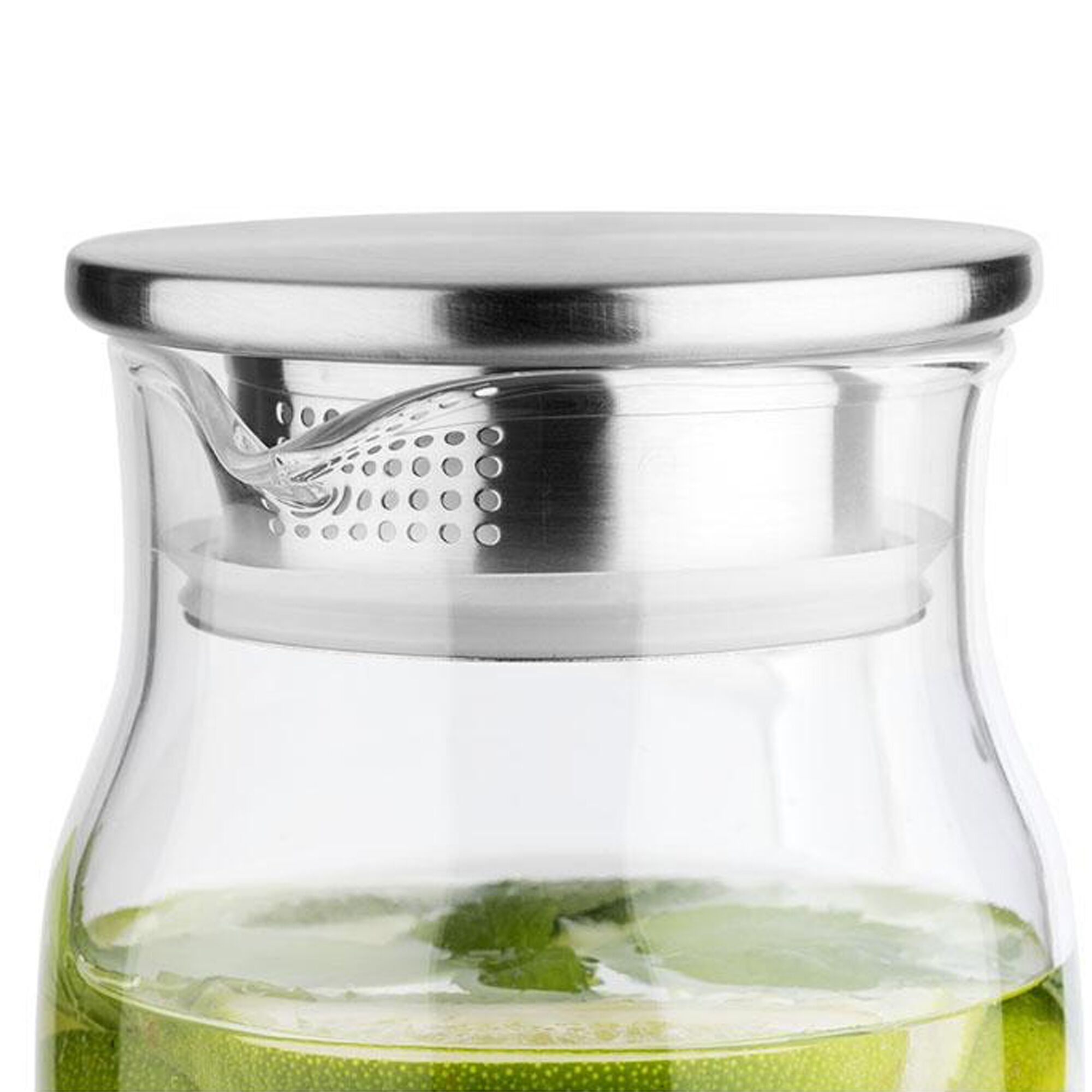 (6 st) Karaff Set - 1,5 l - Glas - lock med sil
