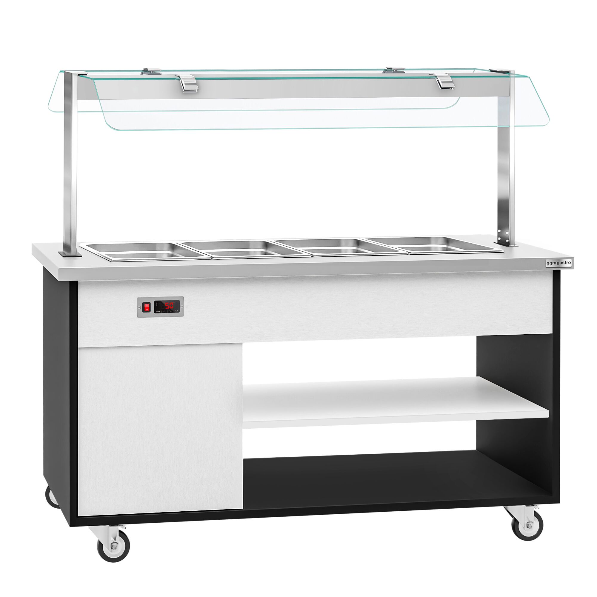 Buffet chaud DANZIG - 1600mm - 4 bacs GN 1/1