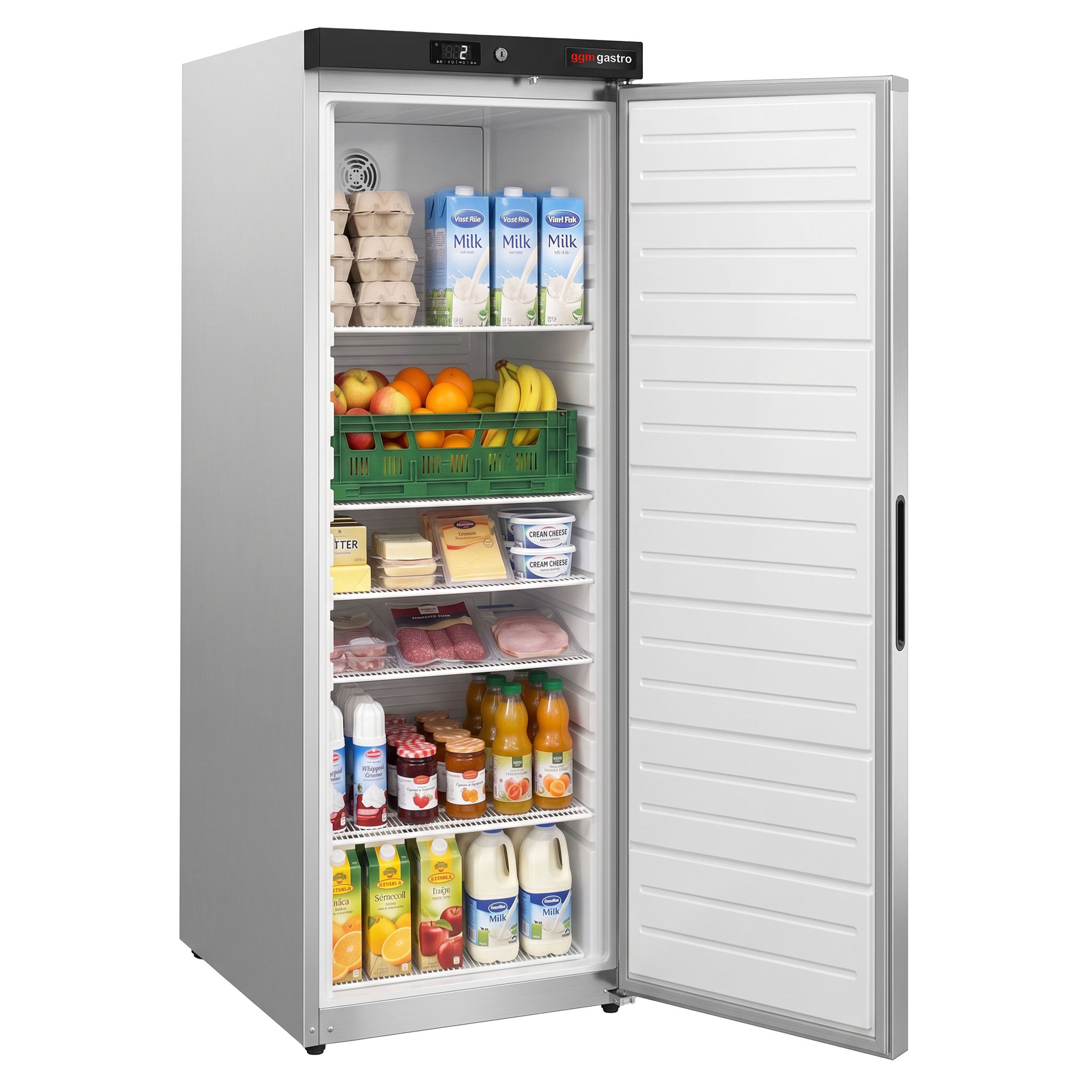 Réfrigérateur de stockage en acier inoxydable PREMIUM - 400 litres - à 1 porte
