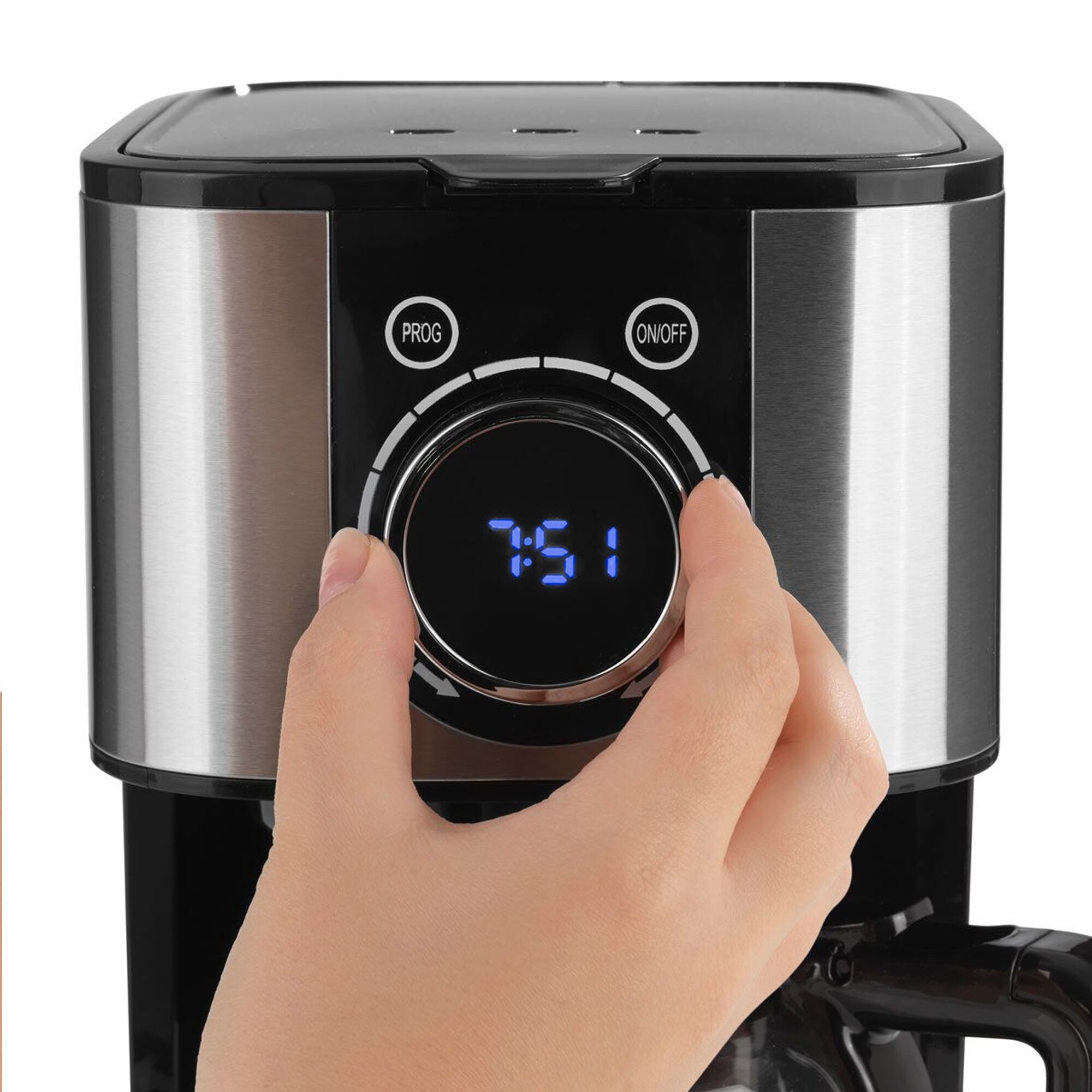 BEEM | Manual Fill Filter Coffee Machine, Thermal Carafe – 1 Litre - 24h Timer - Stainless Steel