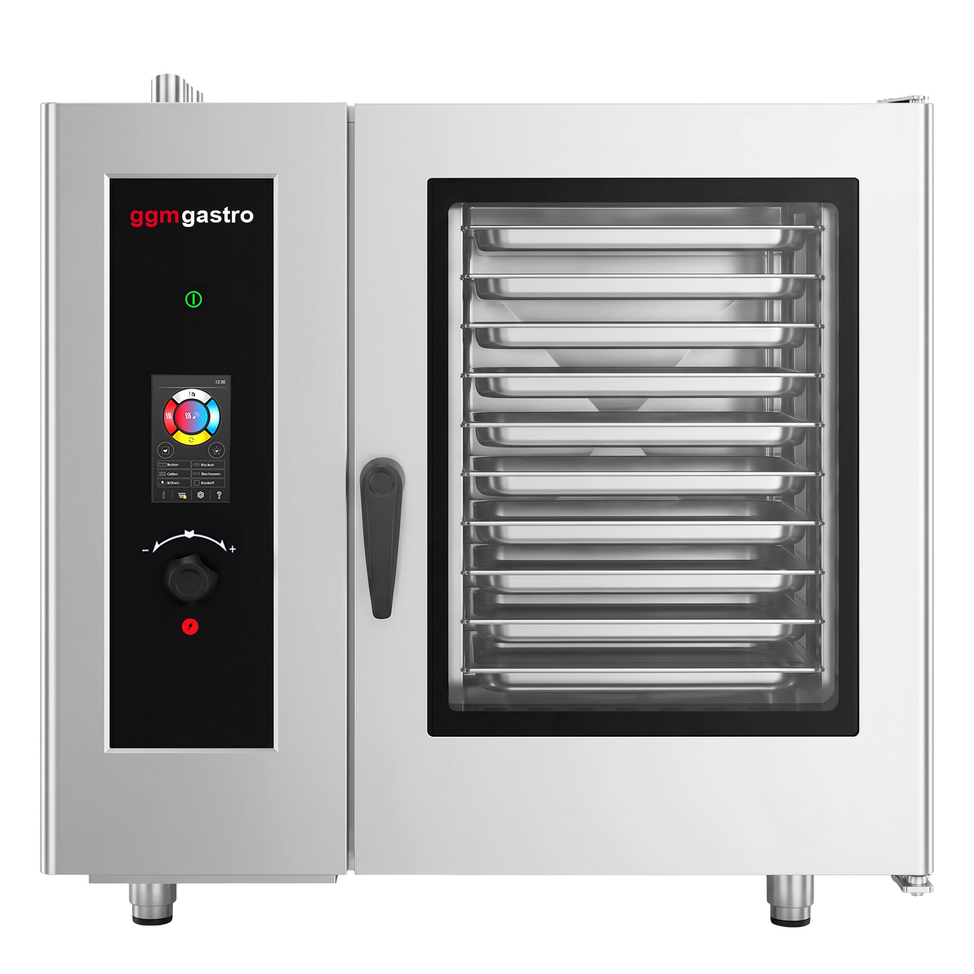 Commercial Electric Combi Oven – Touch Control – 20 × GN 1/1 – with Automatic Cleaning System, Core Temperature Probe, Boiler, Rack