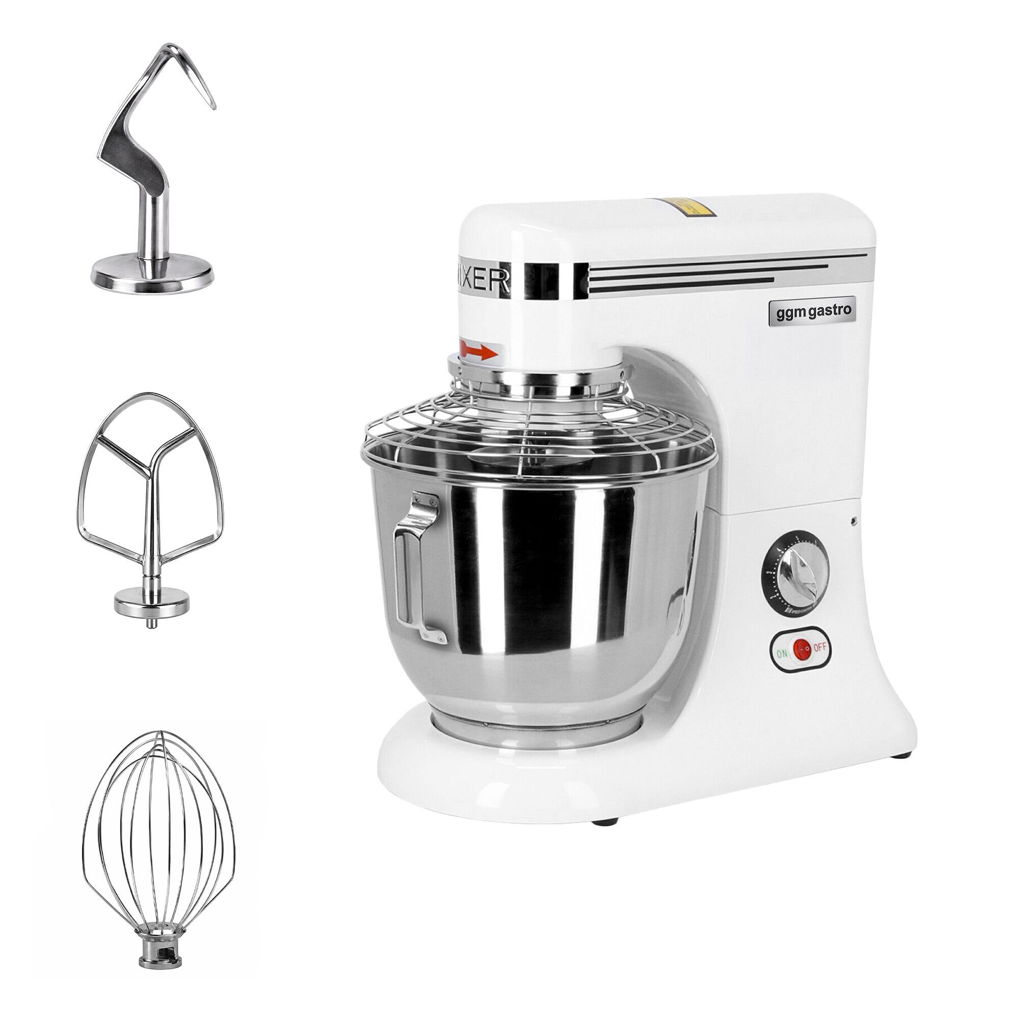 Batteur-mélangeur planétaire professionnel - 5L - 330W - incl. 3 outils