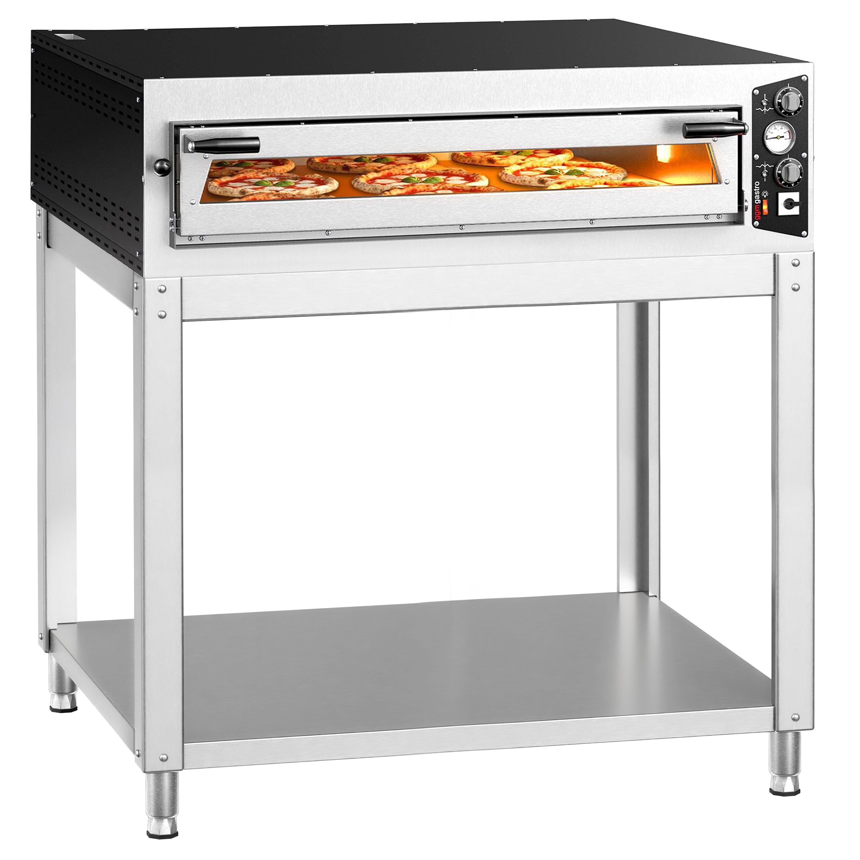 Four à pizza électrique – 9 x 34 cm (large) – Manuel – incl. support inférieur