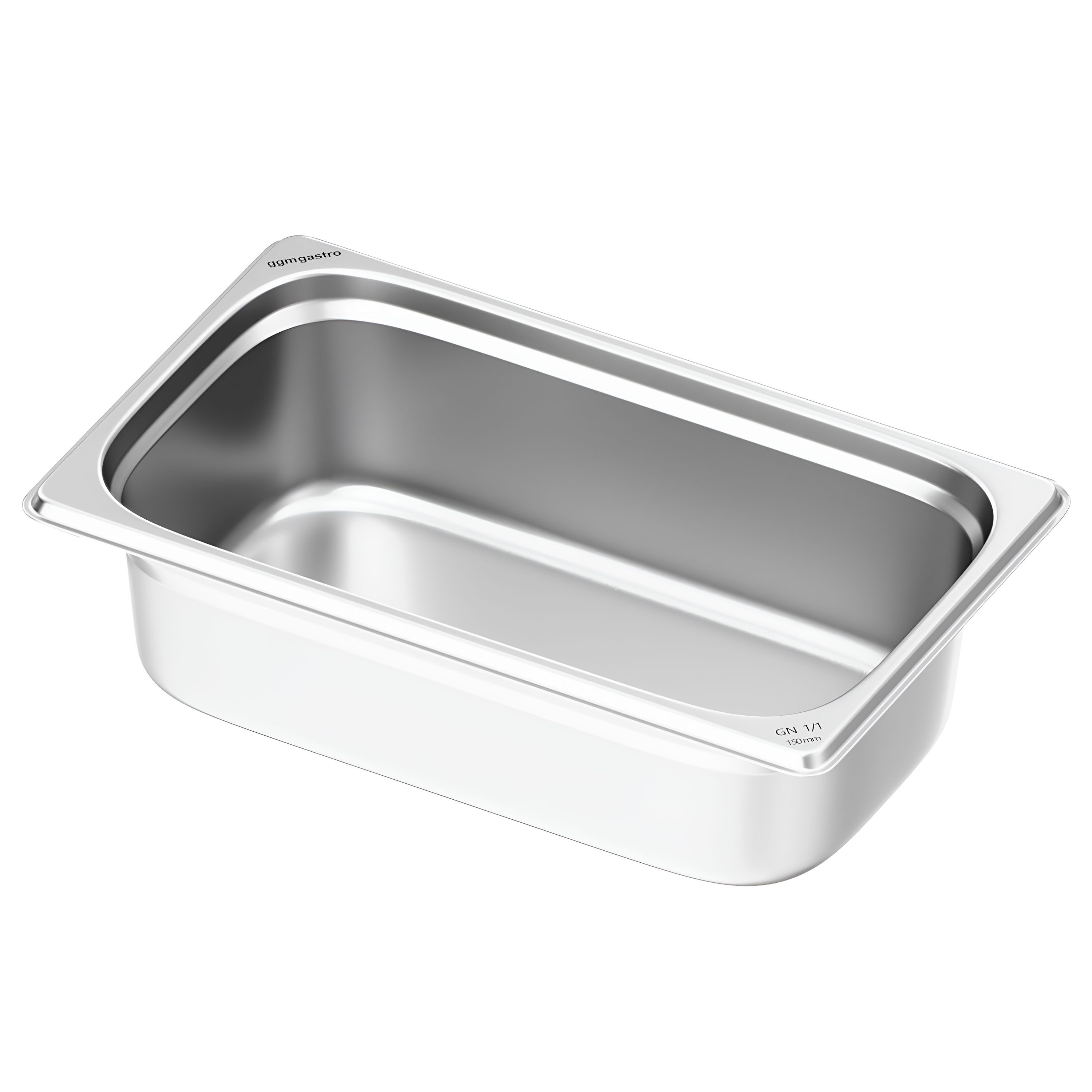 (6 pièces) Bac GN 1/1 en inox - Hauteur : 150 mm