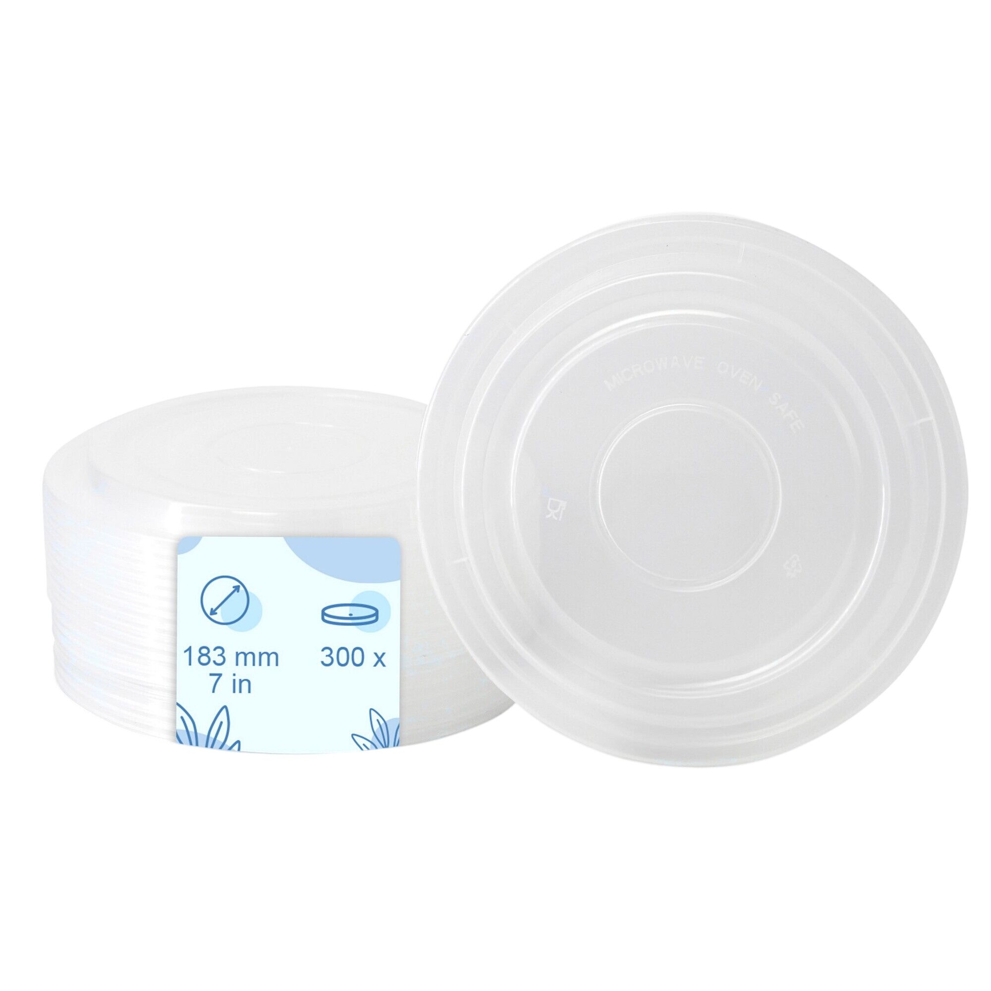 (300 pcs) Barquette réutilisable - Ronde - Transparent