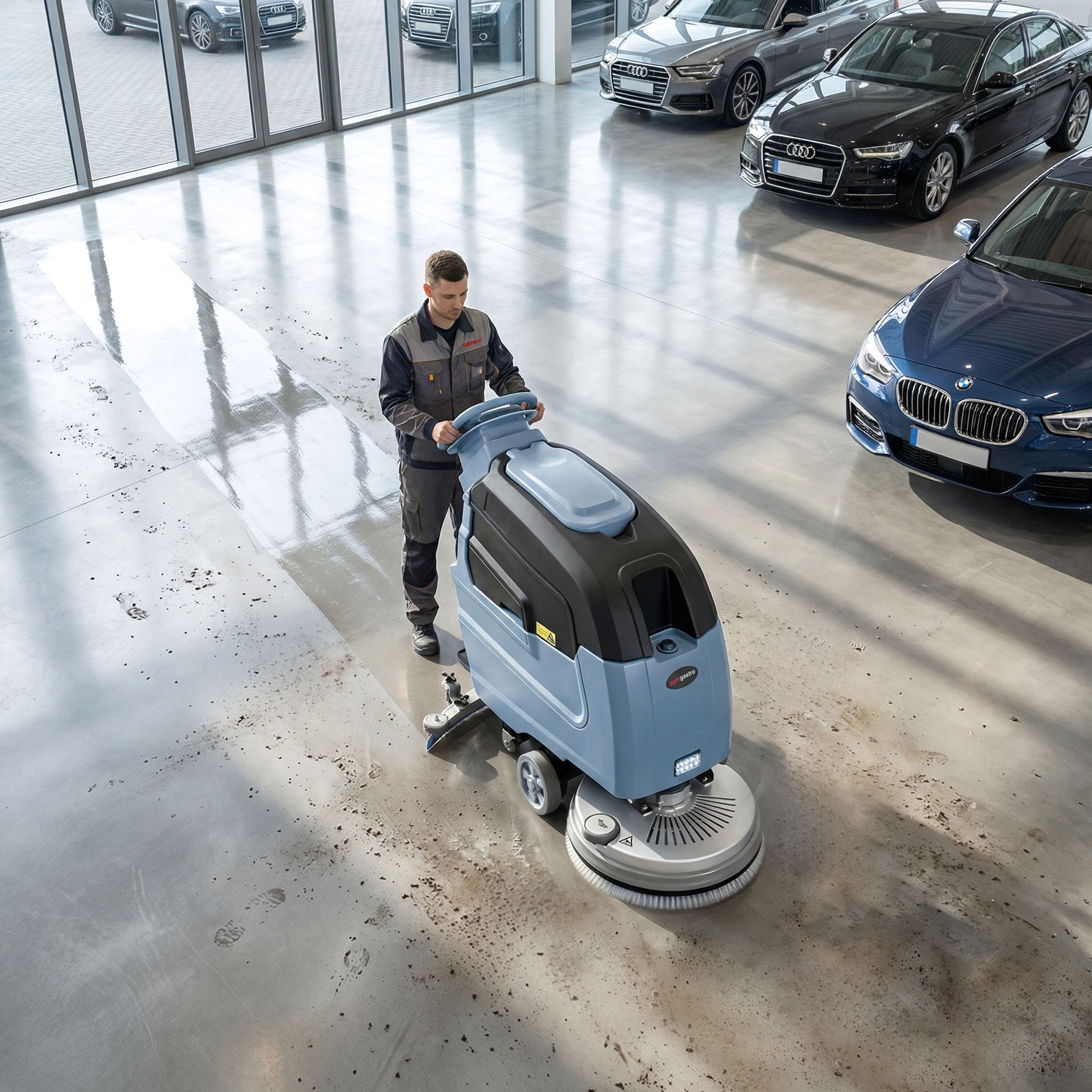 Autolaveuse aspirante – performance de travail 2 650 m²/h