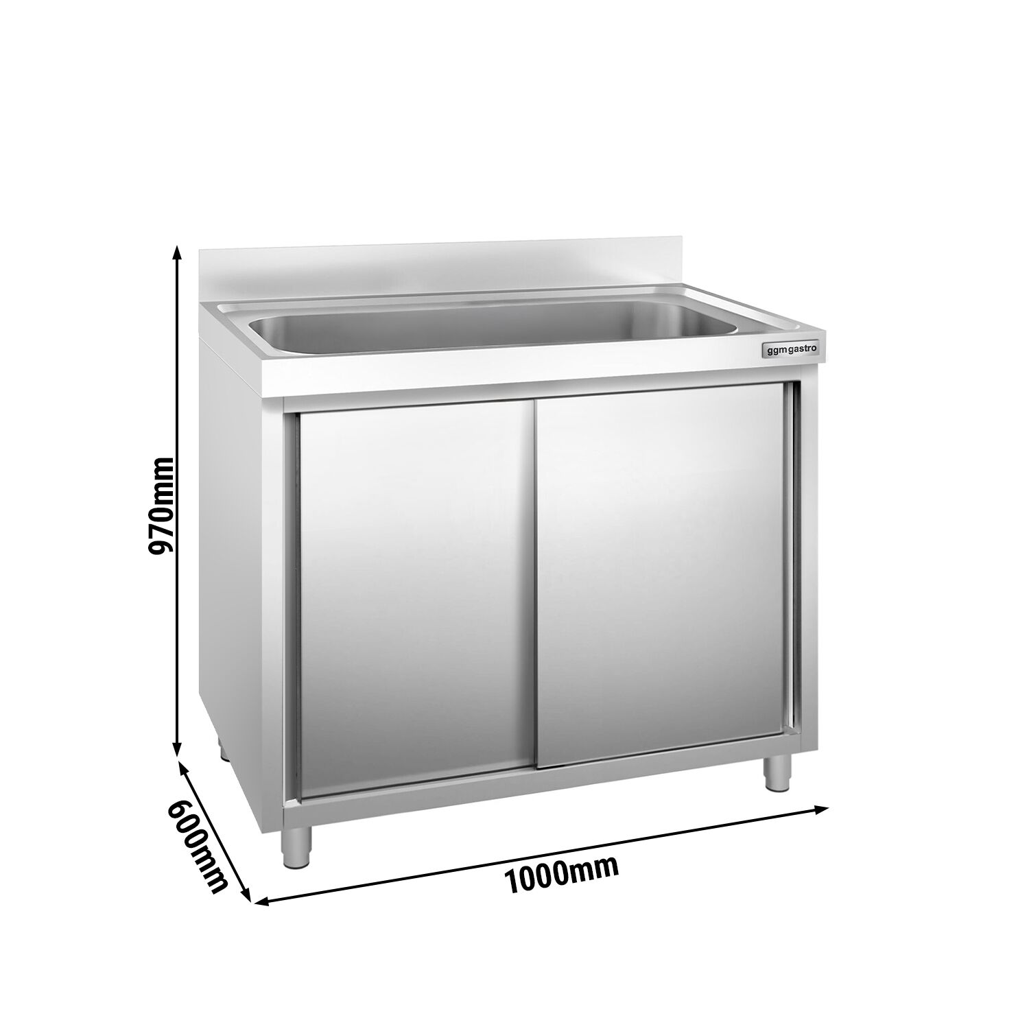 Plonge PREMIUM - 1000x600mm - 1 bac