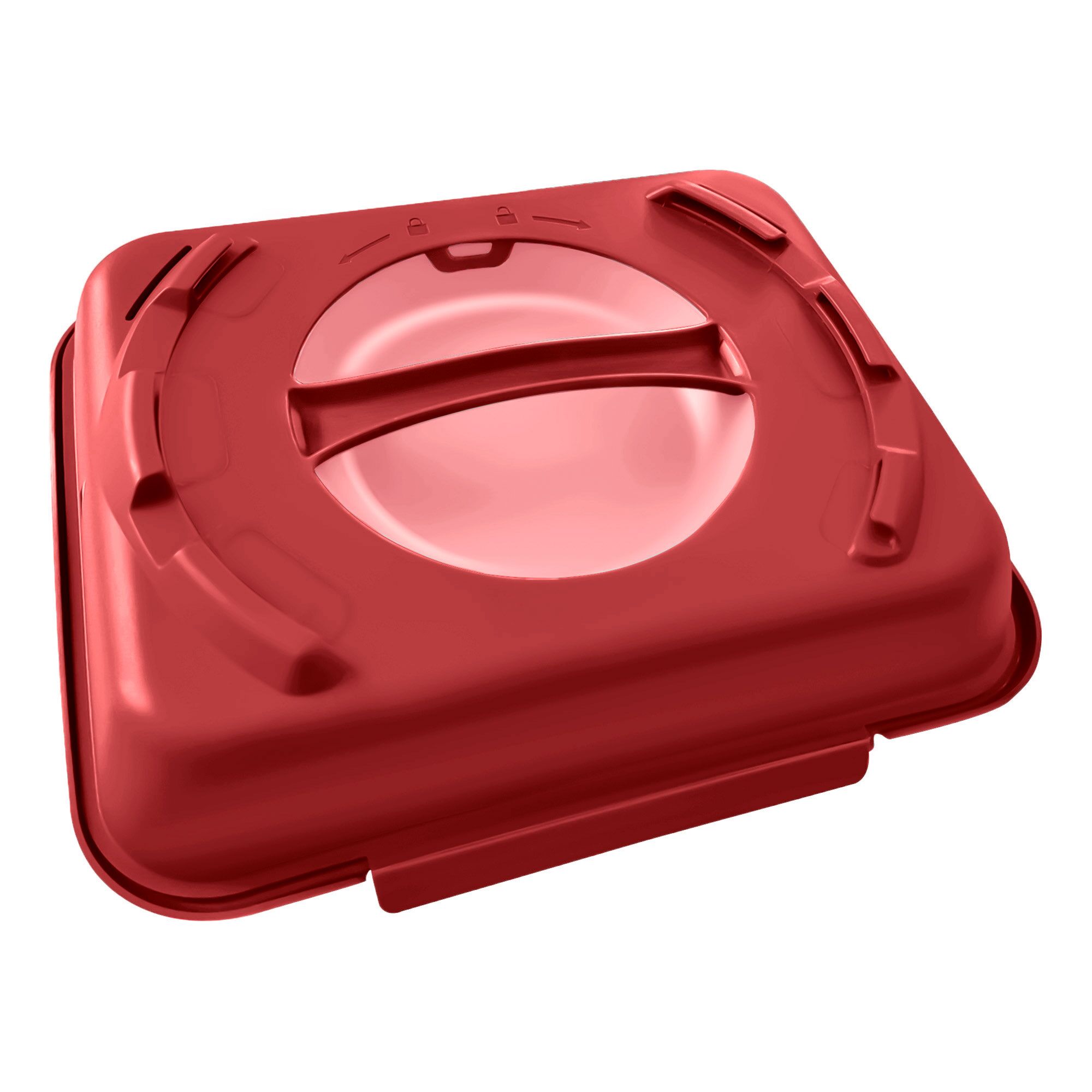(20 pièces) Boîtes menu – 600 ml – Compartimentées – Rouge framboise/Vieux rose