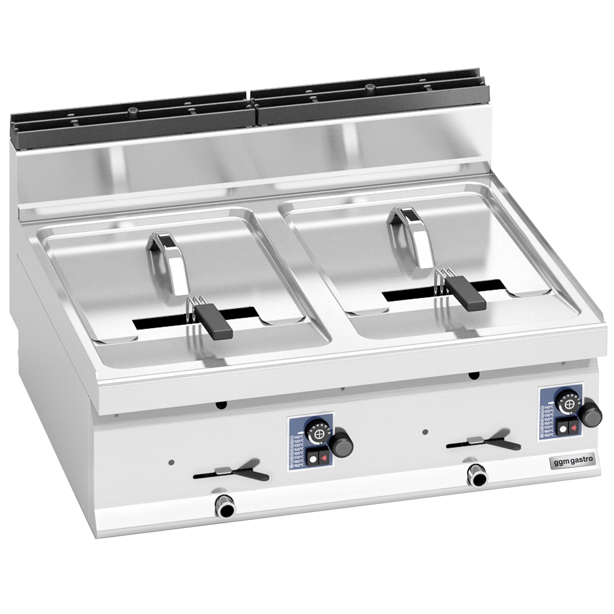 Friteuse à gaz double - 10 + 10 litres - 13,8 kW
