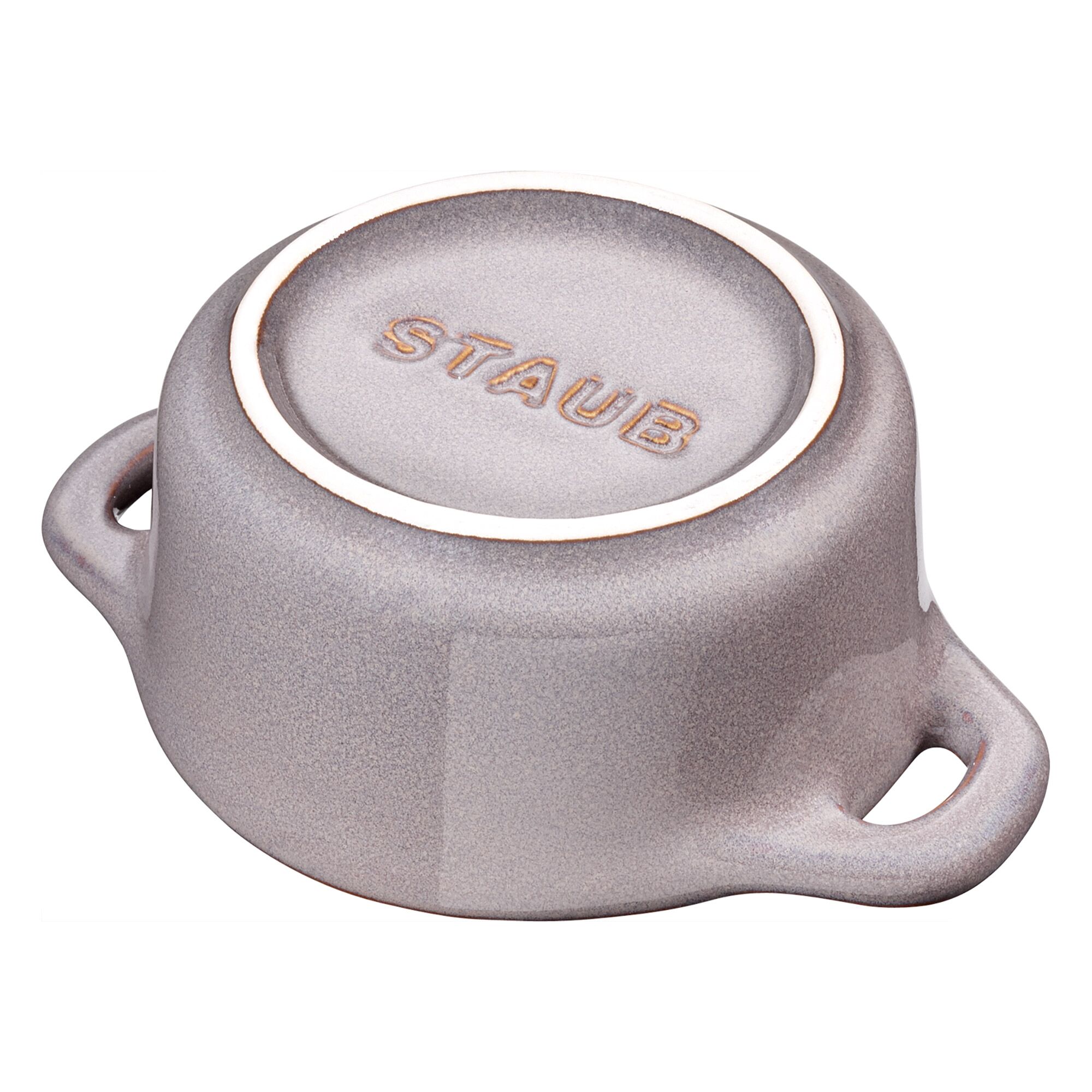 STAUB| Ceramic Mini Cocotte, Round – Antique Grey - Ø 100 mm - Enamelled