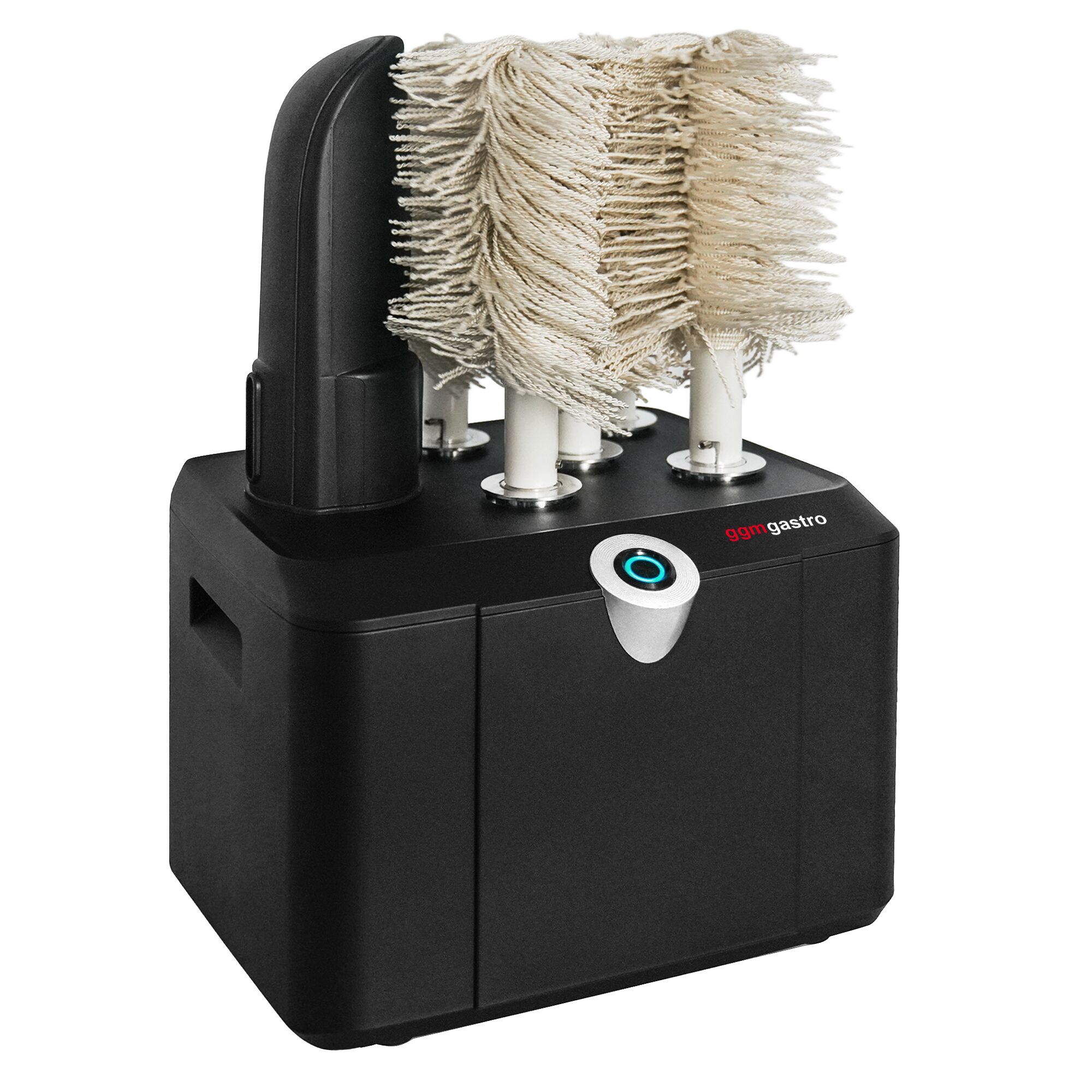 Polisseuse à verres professionnelle - 1,15kW - avec soufflerie d’air chaud & 5 rouleaux rotatifs