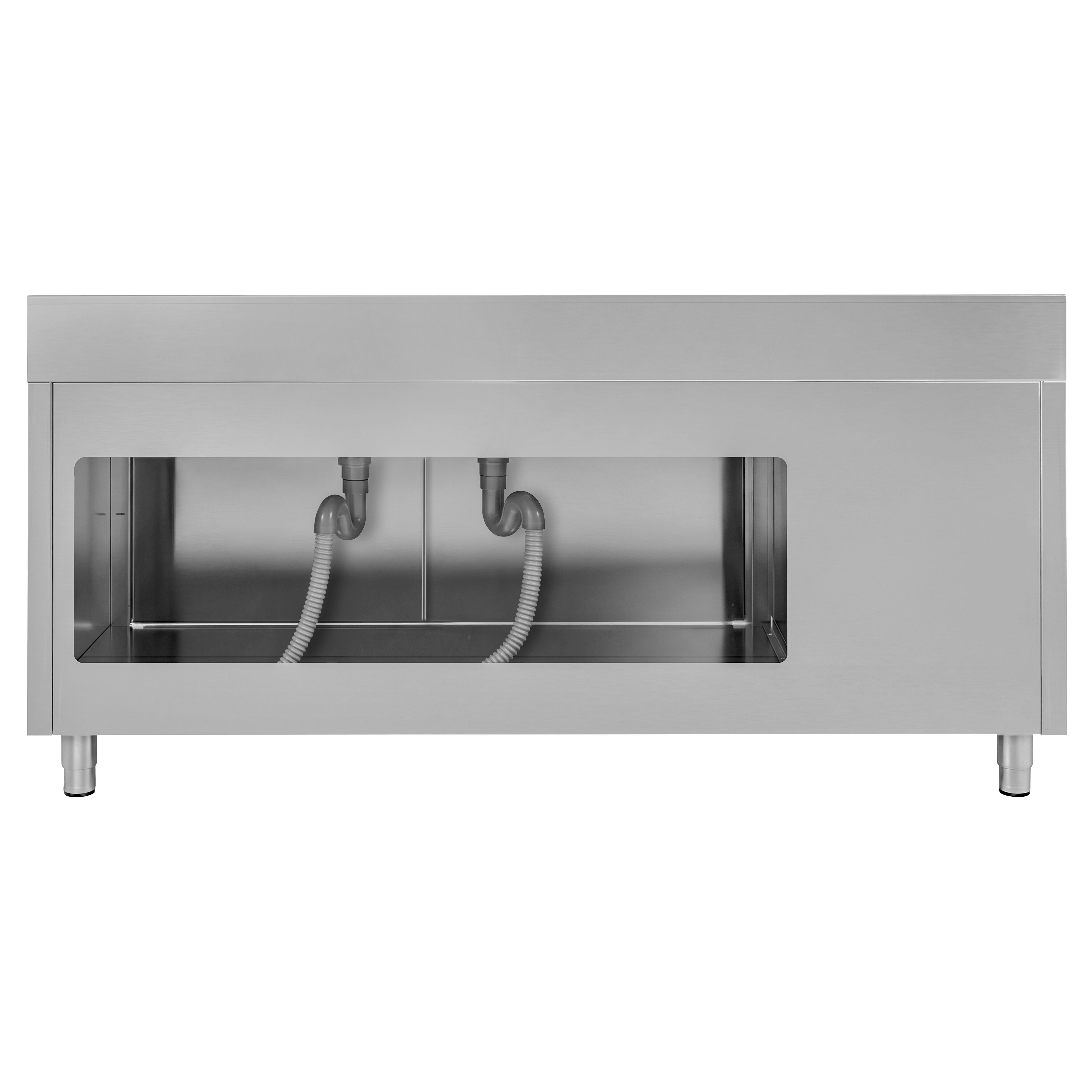 ECO umivaonik – 2000 x 700 mm – s košem za otpad i dvije zdjele s desne strane