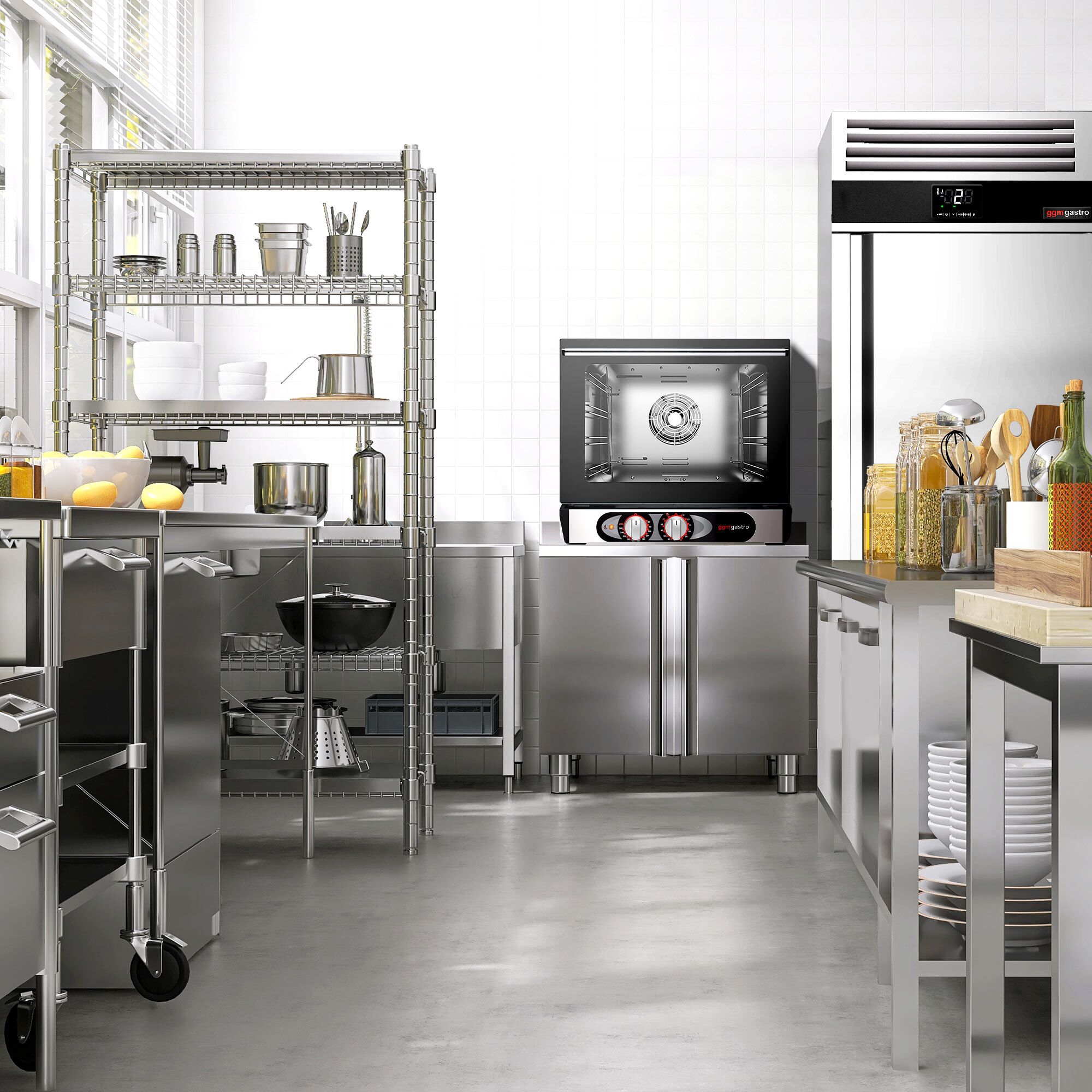 Four à convection COMPACT – manuel – incl. 4 plaques 450 × 340 mm