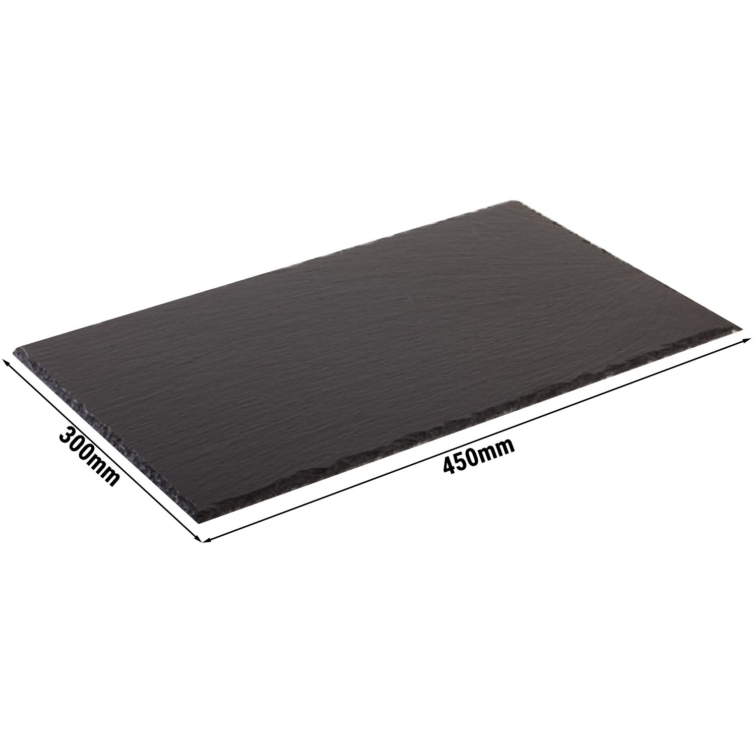 (6 st) Skifferplatta - 450x300 mm - Höjd: 7 mm - svart