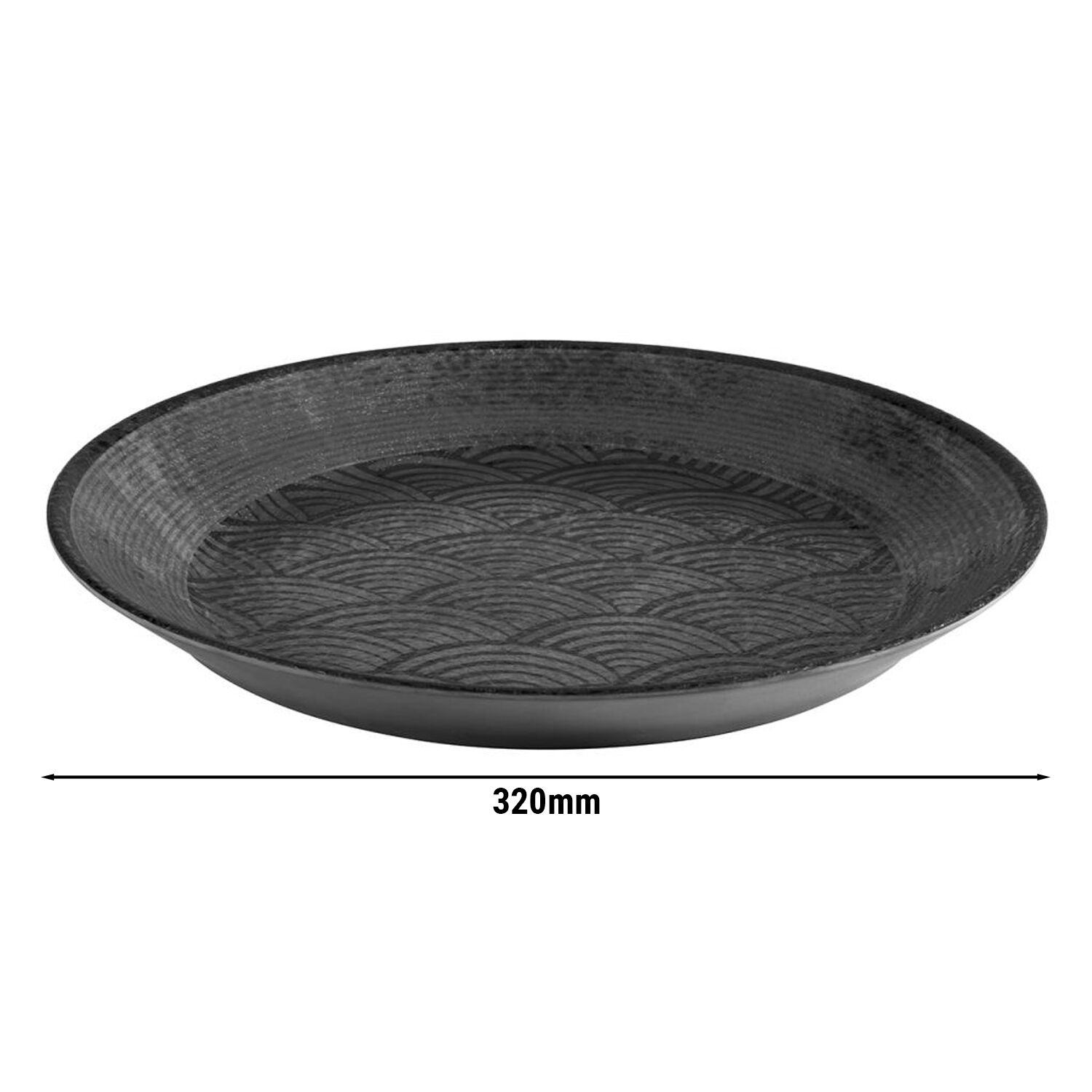 (6 pcs) Coupe - DARK WAVE - Mélamine - carré - 320x320mm - Profondeur : 35mm - Noir