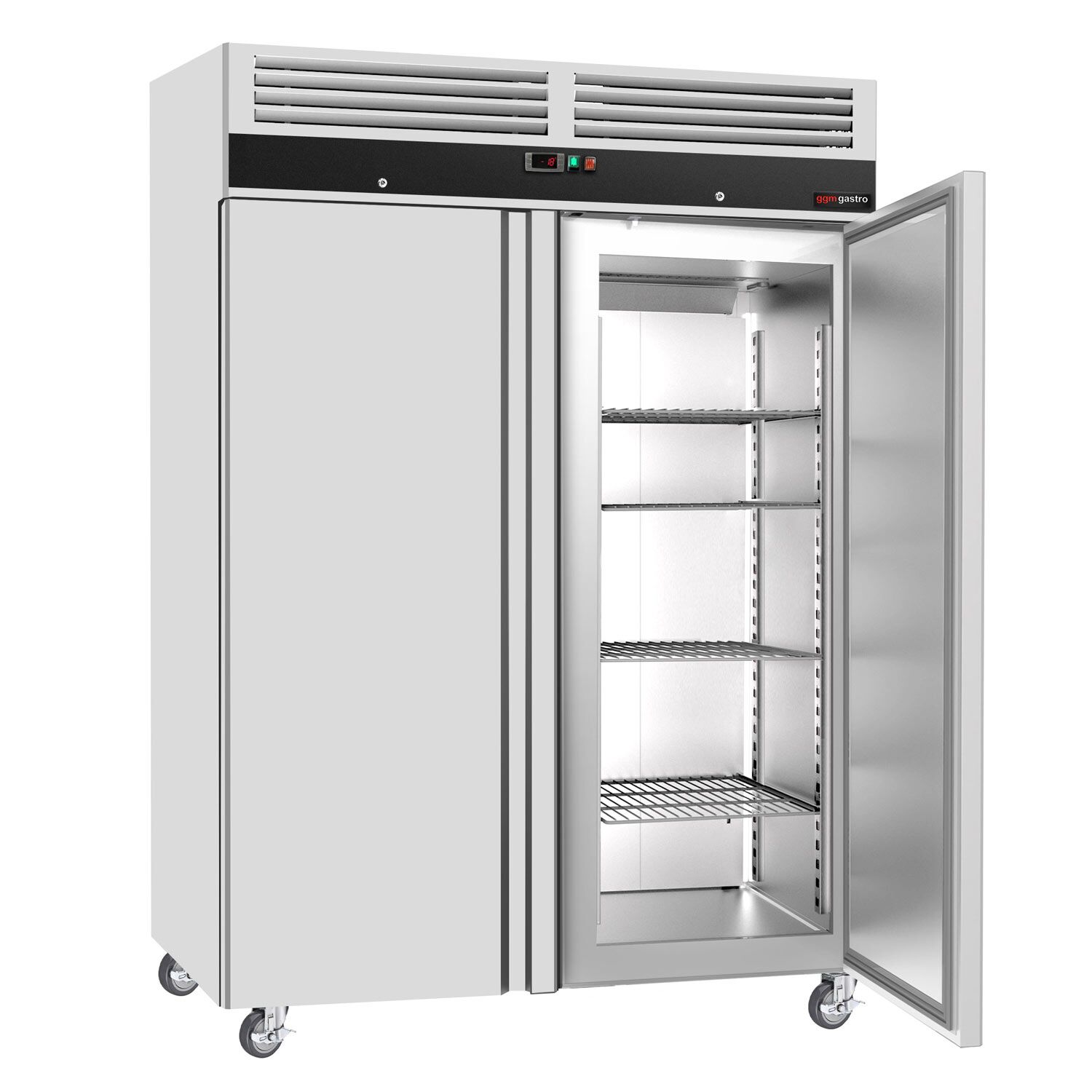Armoire réfrigérée négative en acier inoxydable inox ECO – GN 2/1 – 1400 litres – avec 2 portes