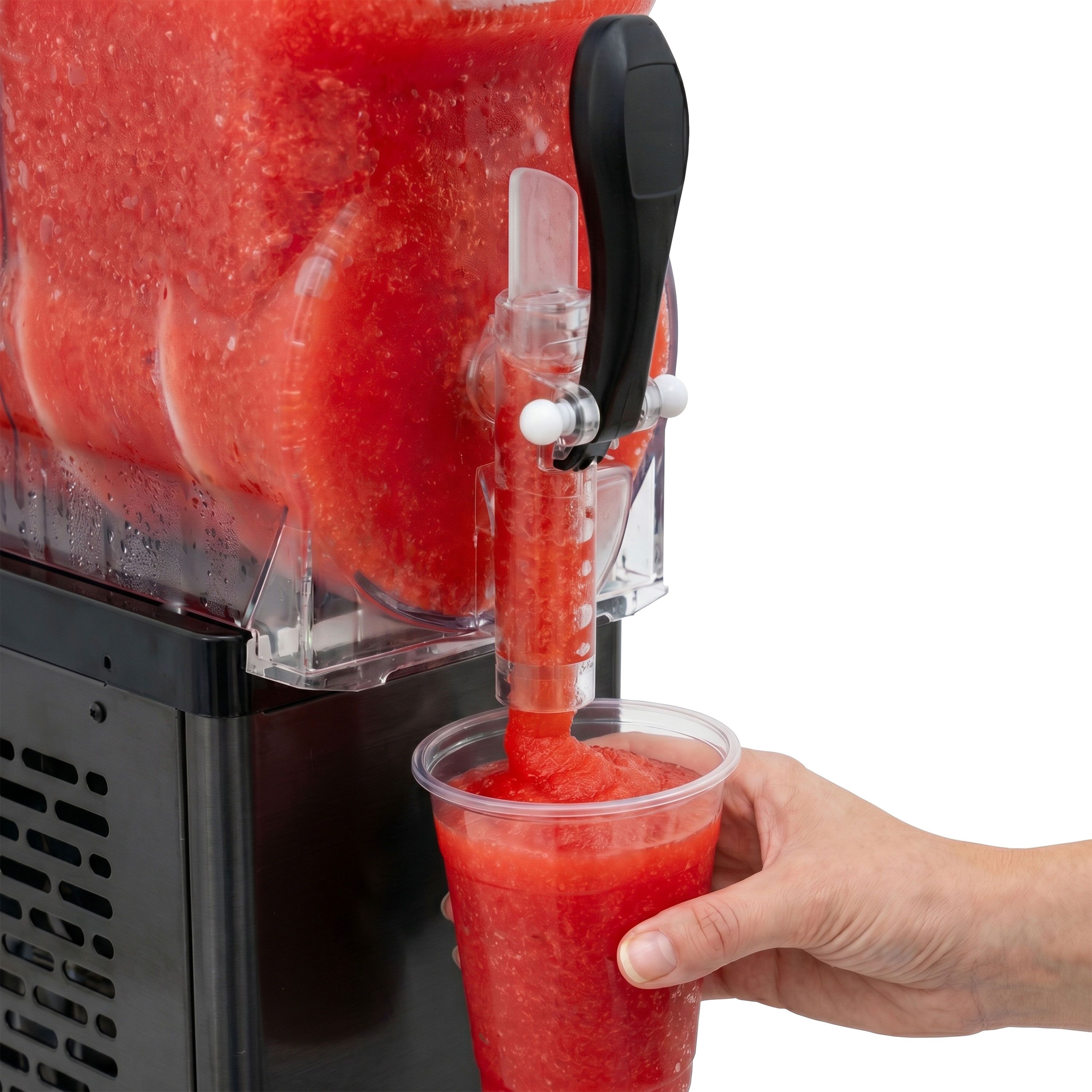 Machine à granita Professionnelle - 12 litres - 380 Watt - Digital - Récipient en Tritan - Noir
