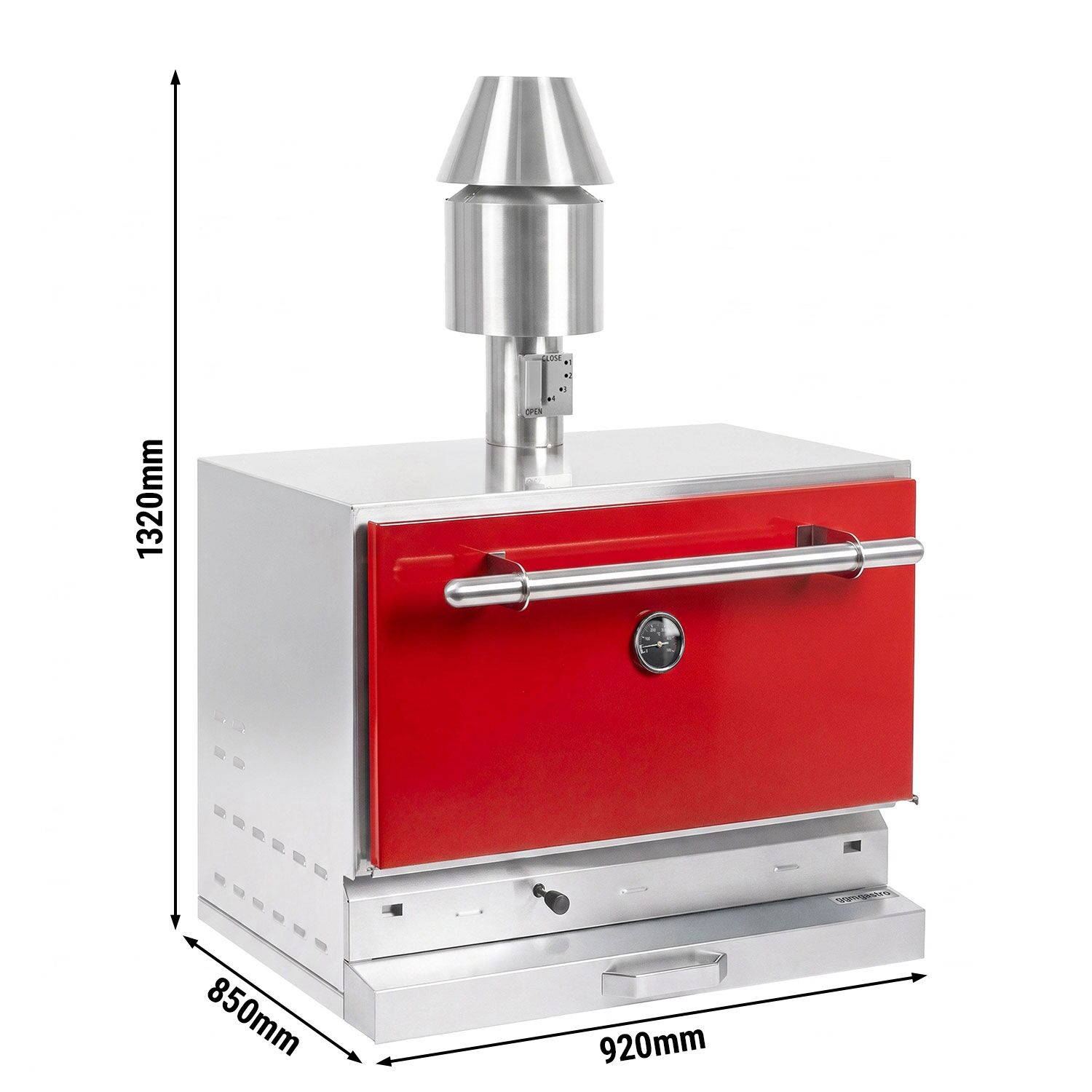 Charcoal Oven - 890mm - Red