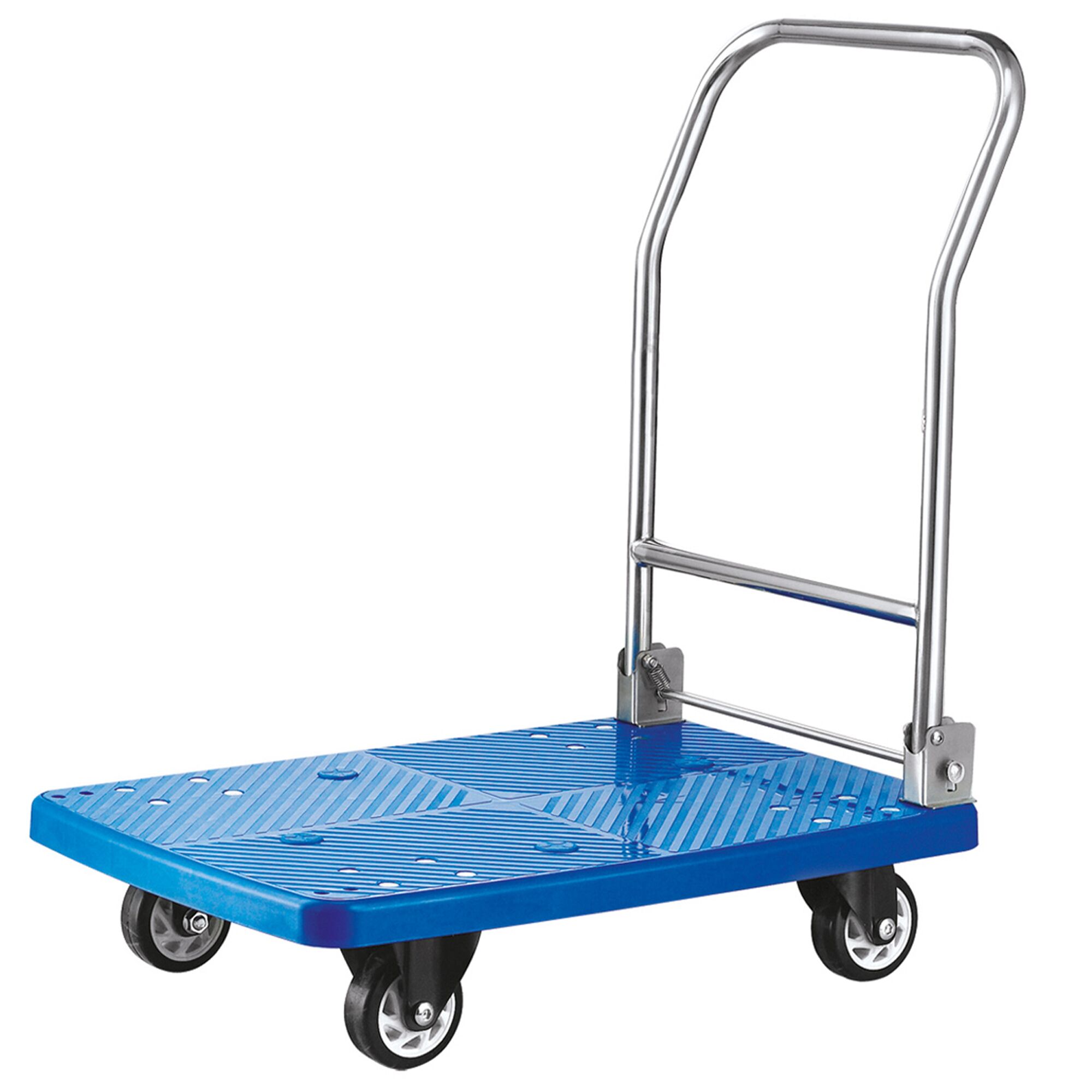 Chariot de transport – 480 × 730 mm – avec 1 plateau en plastique – pliable