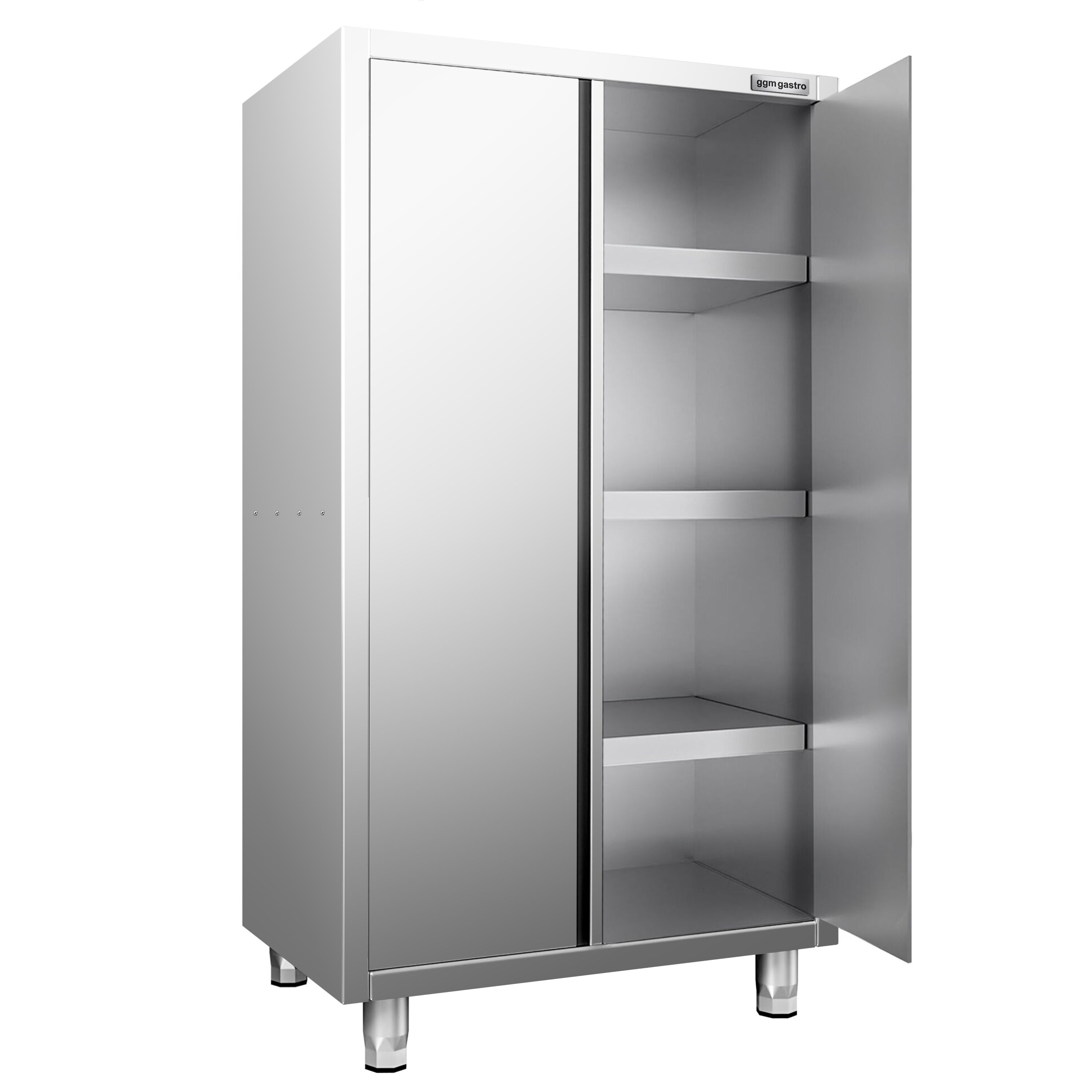 Armoire haute en inox PREMIUM - 1000x600mm - 2 portes battantes - Hauteur: 1800mm