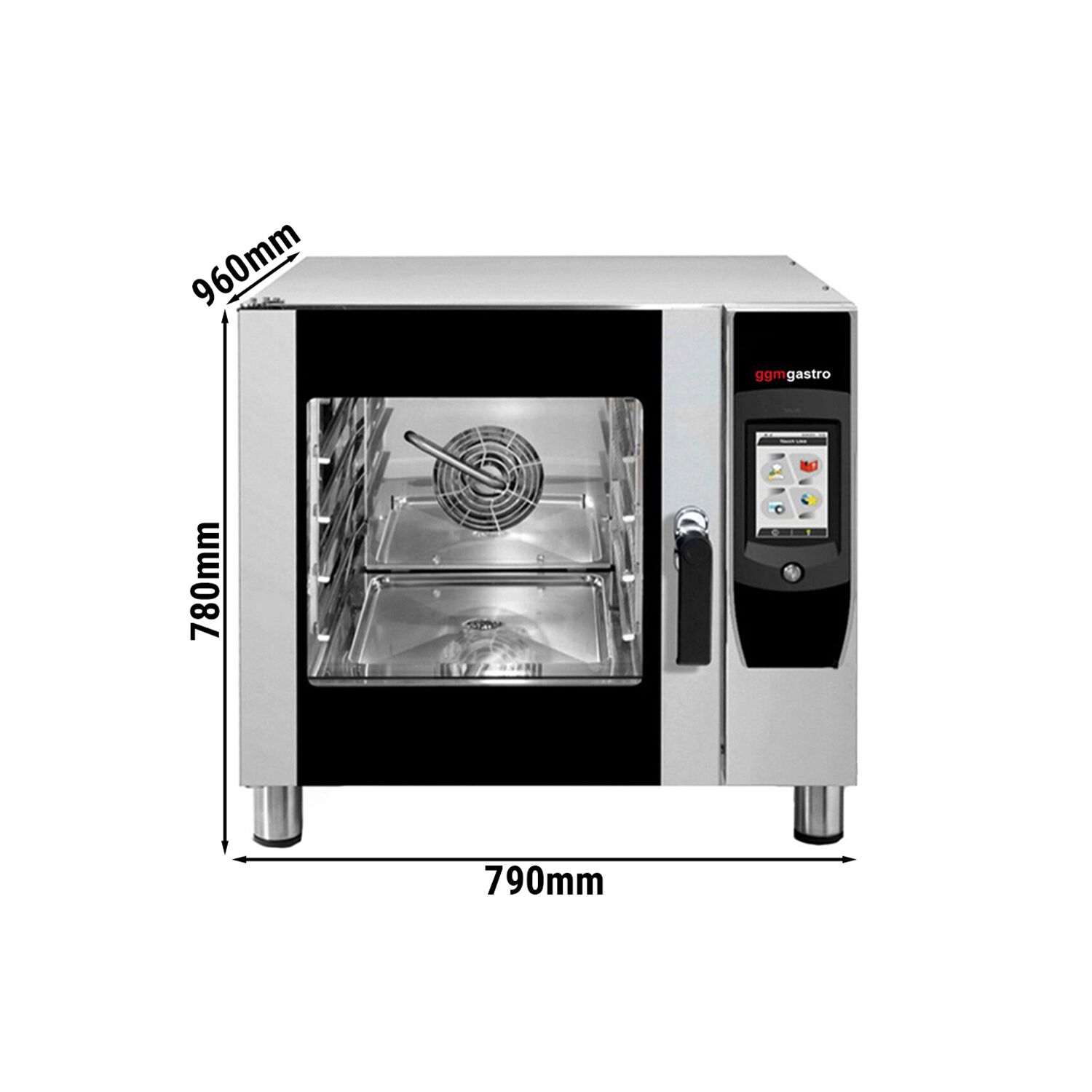 Four mixte - tactile - 5 x GN 1/1 - avec système de lavage et sonde de température