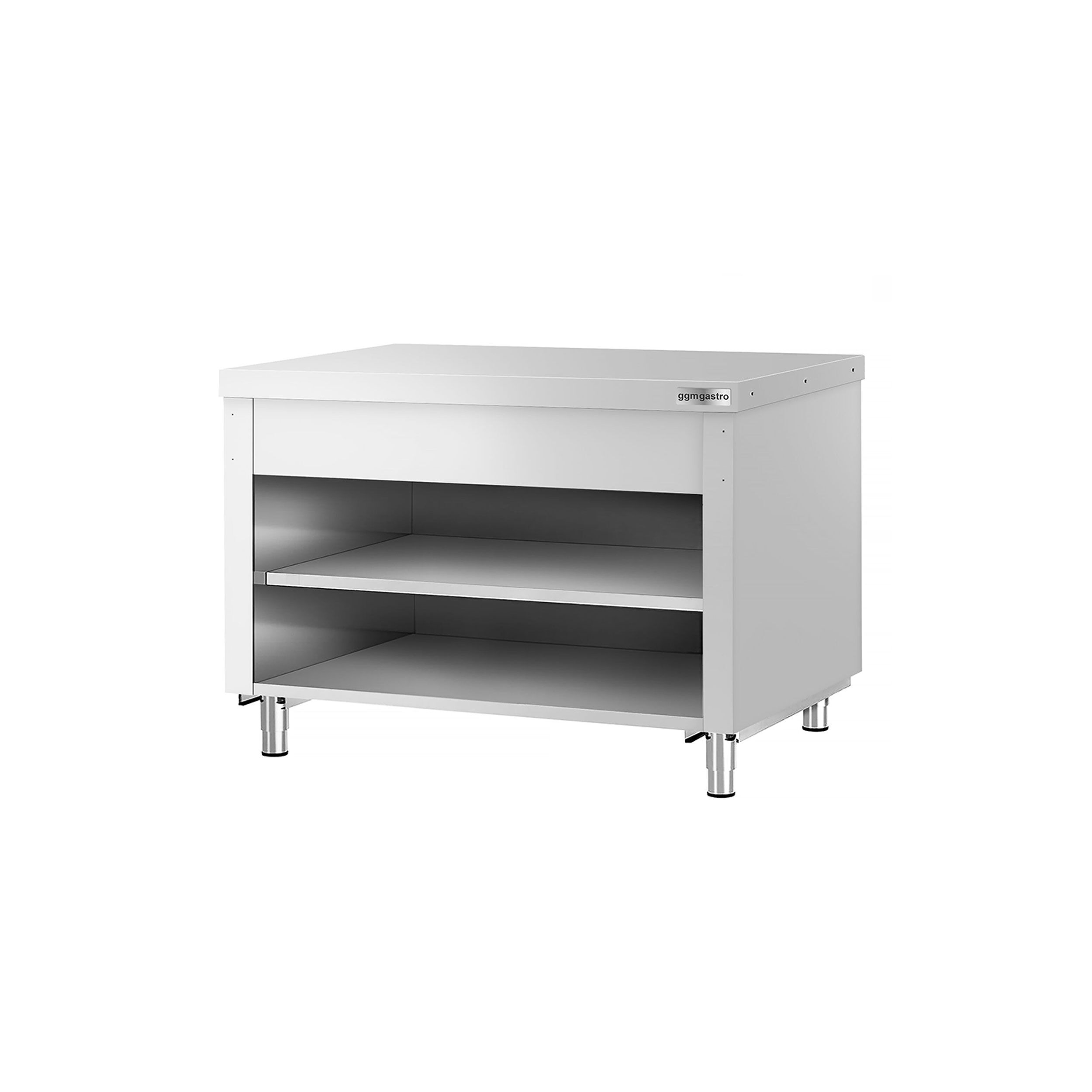 Table de travail en acier inoxydable KOPENHAGEN - 1240x700mm - avec étagère basse