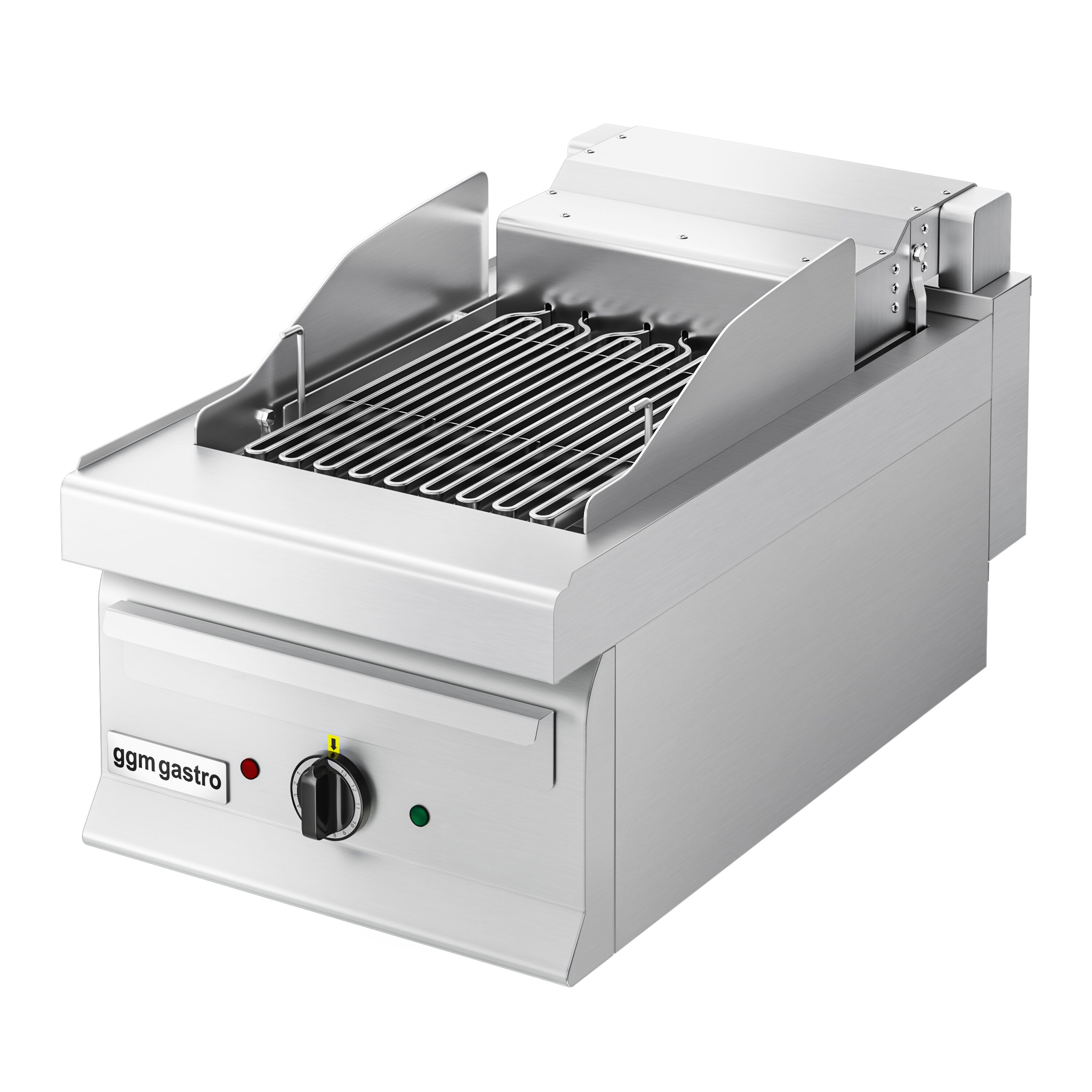 Grill électrique professionnel direct à eau - 3,75kW - de table - P700mm - grille inclinable