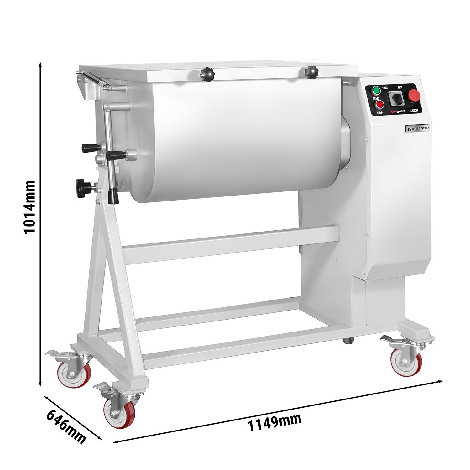 Electric Commercial Meat Mixer - 100L - 78kg - 2.2kW - Forward & Reverse