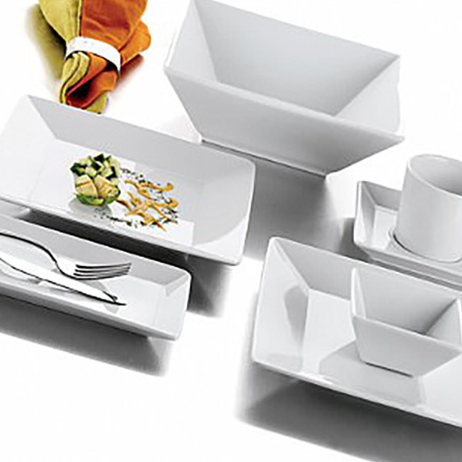 (24 pièces) MAYA - Bol à dessert / salade - 215 x 215 mm - Blanc