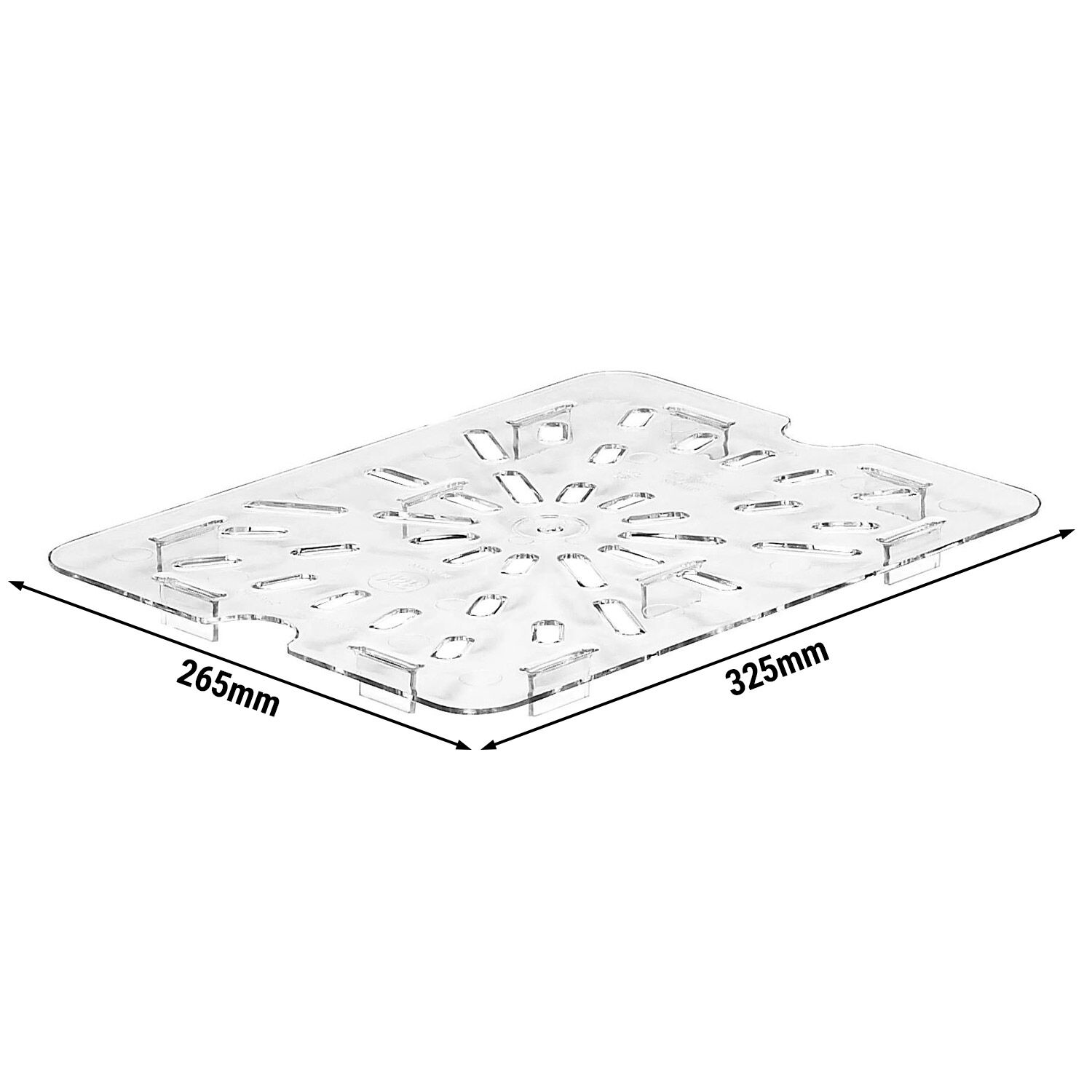 (6 pièces) CAMBRO | Camview® - Égouttoir GN en copolymère 1/2 - Transparent - Sans BPA