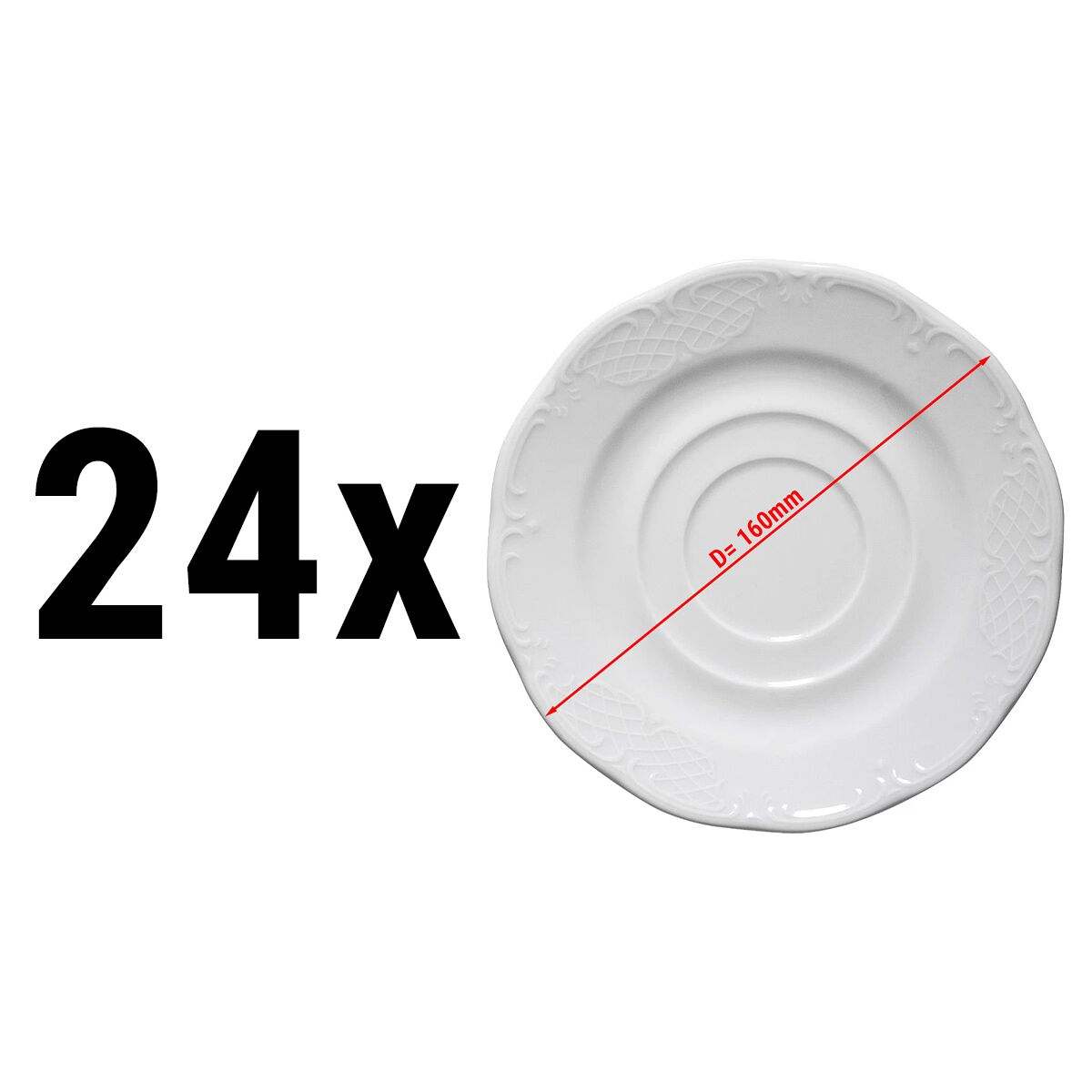 (24 pièces) CLASSICO - Tasse à soupe - Ø 16 cm