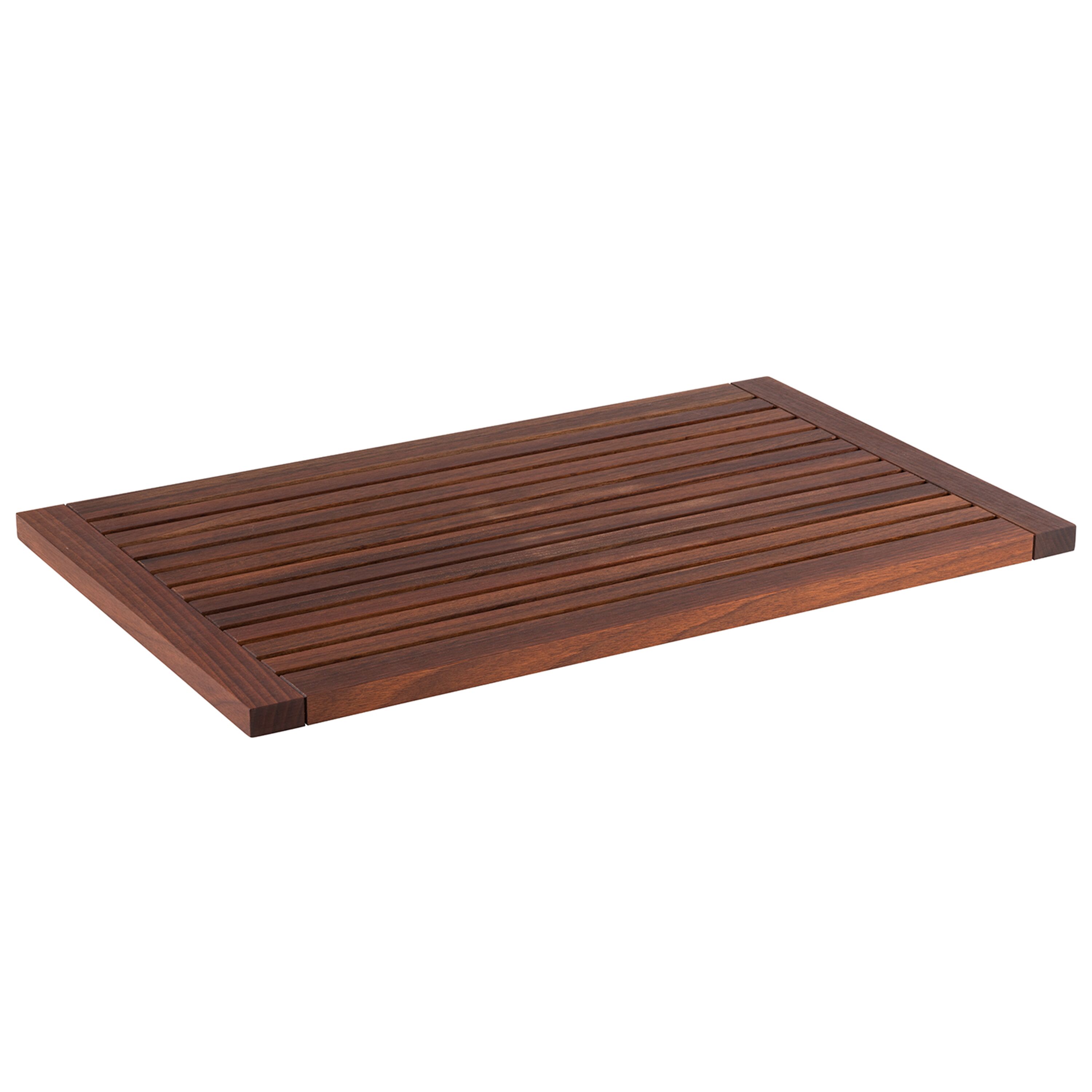 Plateau de présentation - Noyer (bois) - 585x350mm - Hauteur:20mm - Noyer - avec patins antidérapants - empilable