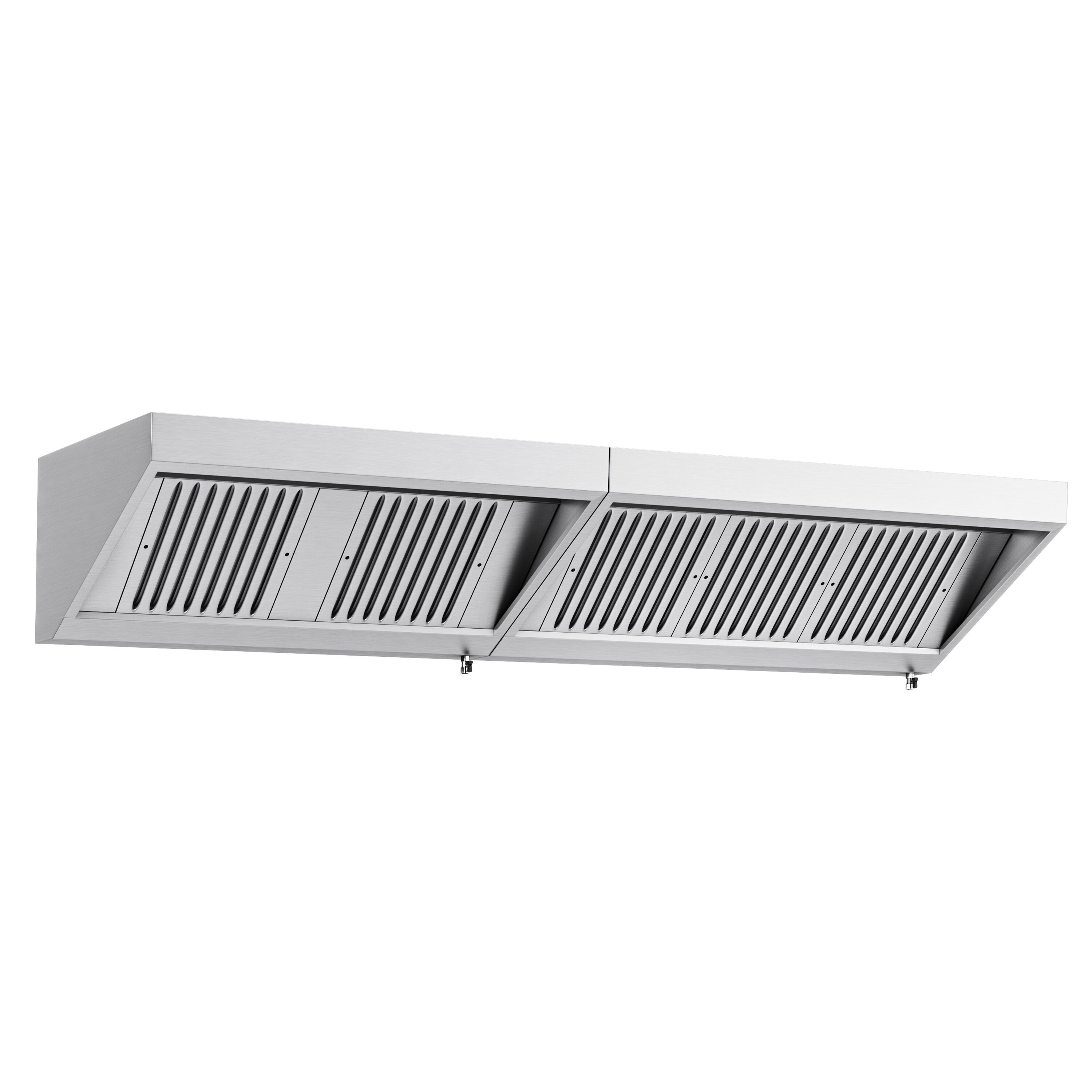 Fali elszívóernyő - 2600 mm - 700 mm mély - Labirintszűrő és világítás - motor nélkül