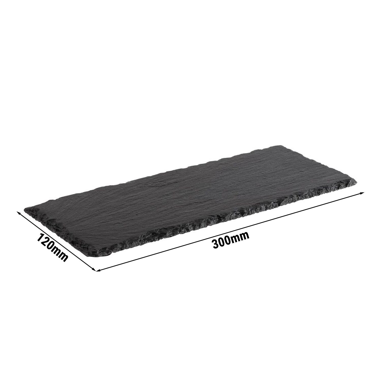 (6 pcs) Plateau en ardoise naturelle - 300x120mm