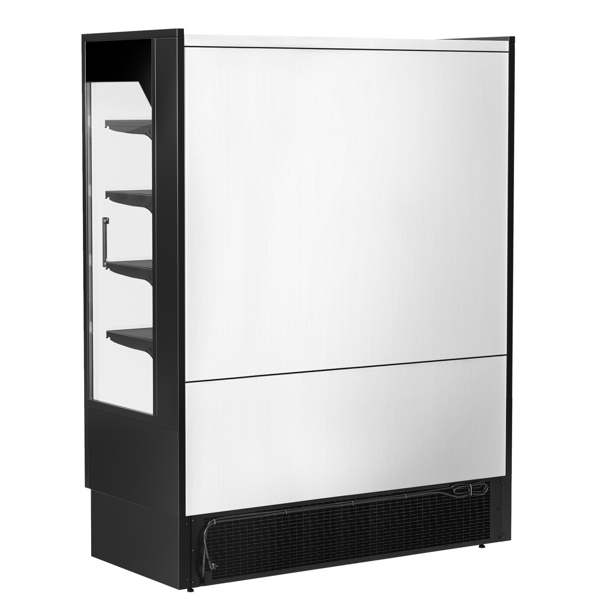 Vitrine murale réfrigérée - 1524mm - 693L - avec 2 portes coulissantes vitrées & 4 étagères - arrière fermé - Noir