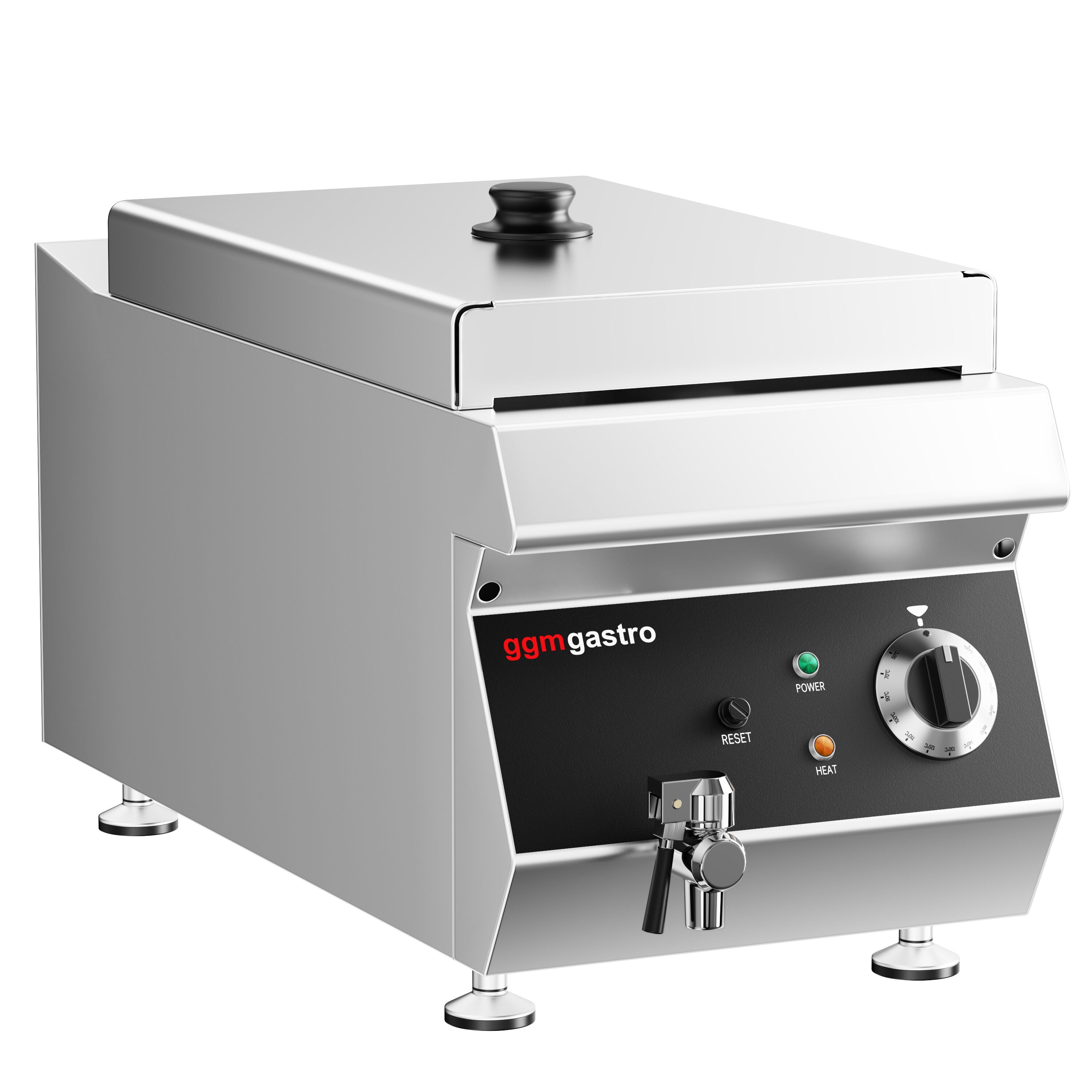 Friteuse électrique – 13 litres – 4,5 kW – avec robinet de vidange
