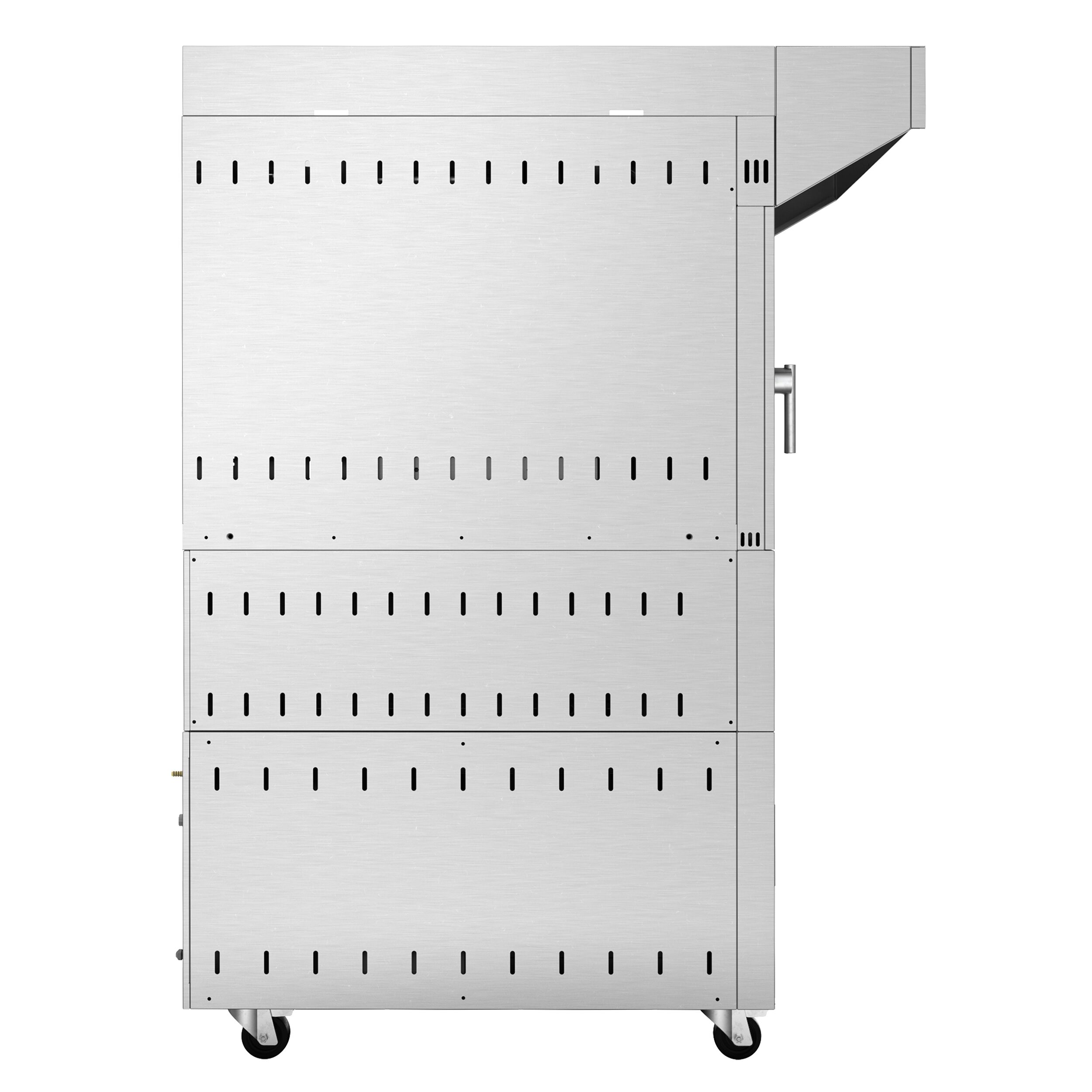 Four à chariot rotatif Électrique Four à convection avec injection d’eau - Écran tactile - 1 chambres de cuisson - 6 niveaux 600x400mm - Acier inoxydable - avec roulettes - inclus four à pizza, hotte et armoire de fermentation