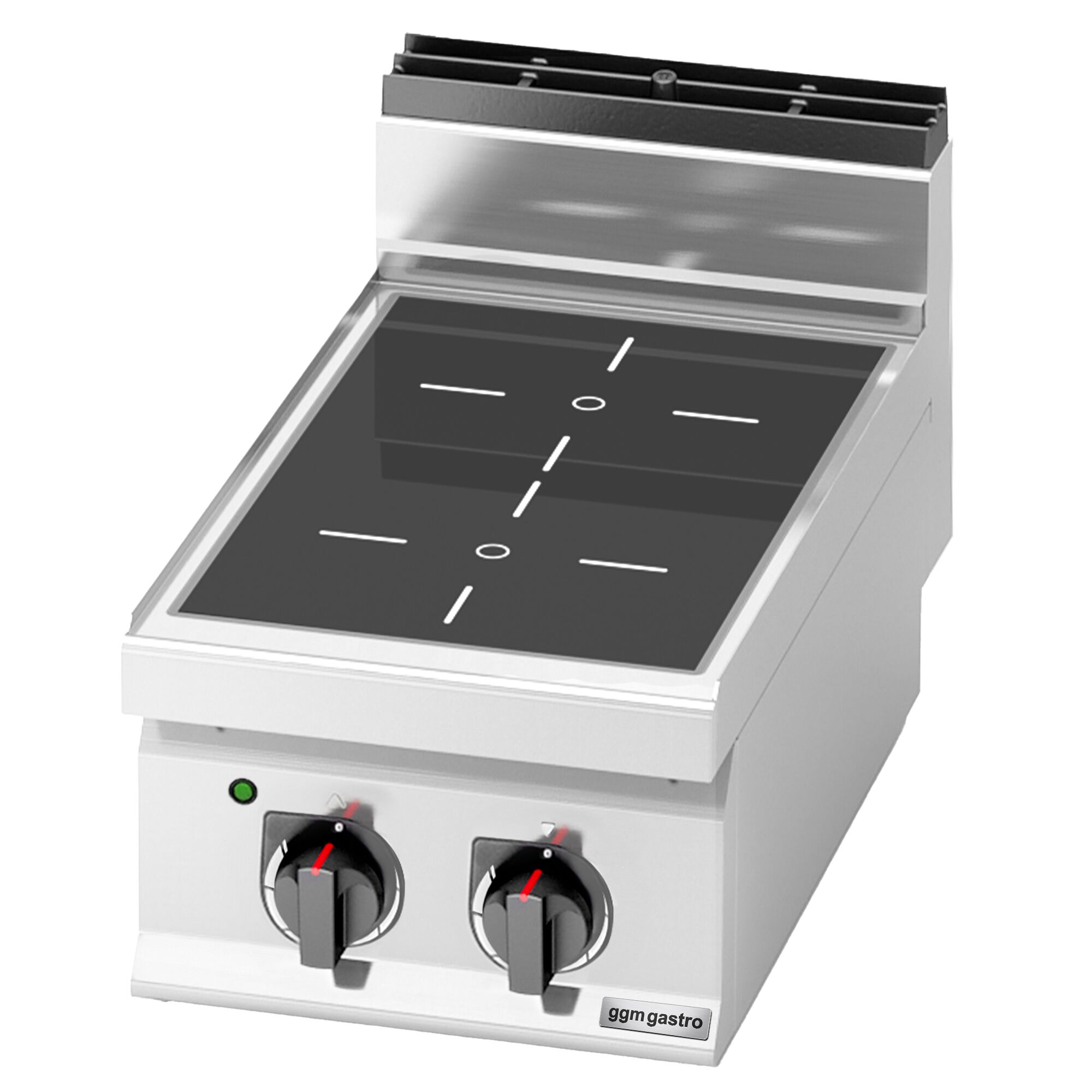 Réchaud vitrocéramique à poser - 6,4kW - 2 foyers infrarouges