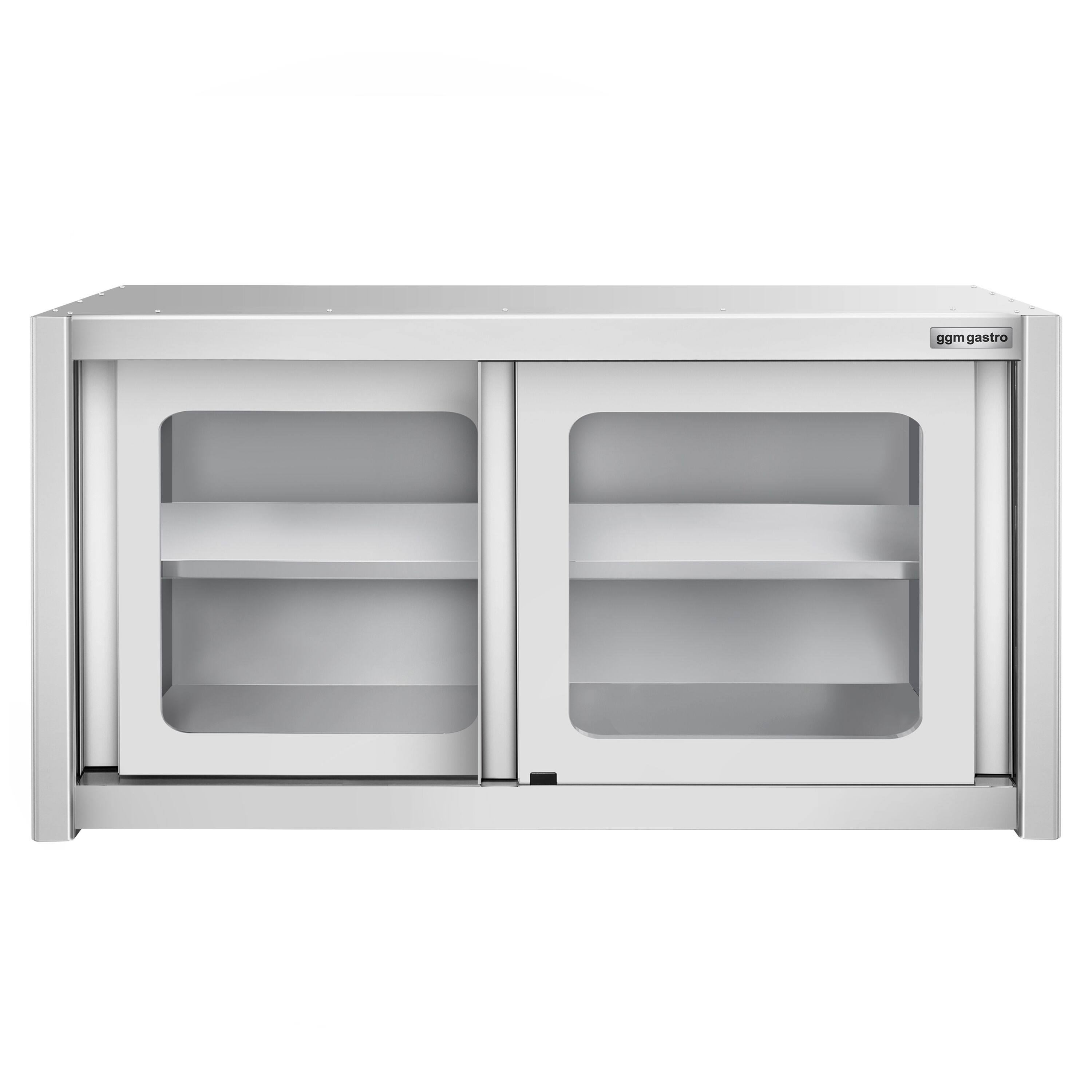 Armoire murale en acier inoxydable - 1200x400mm - avec portes coulissantes vitrées - 650mm de haut