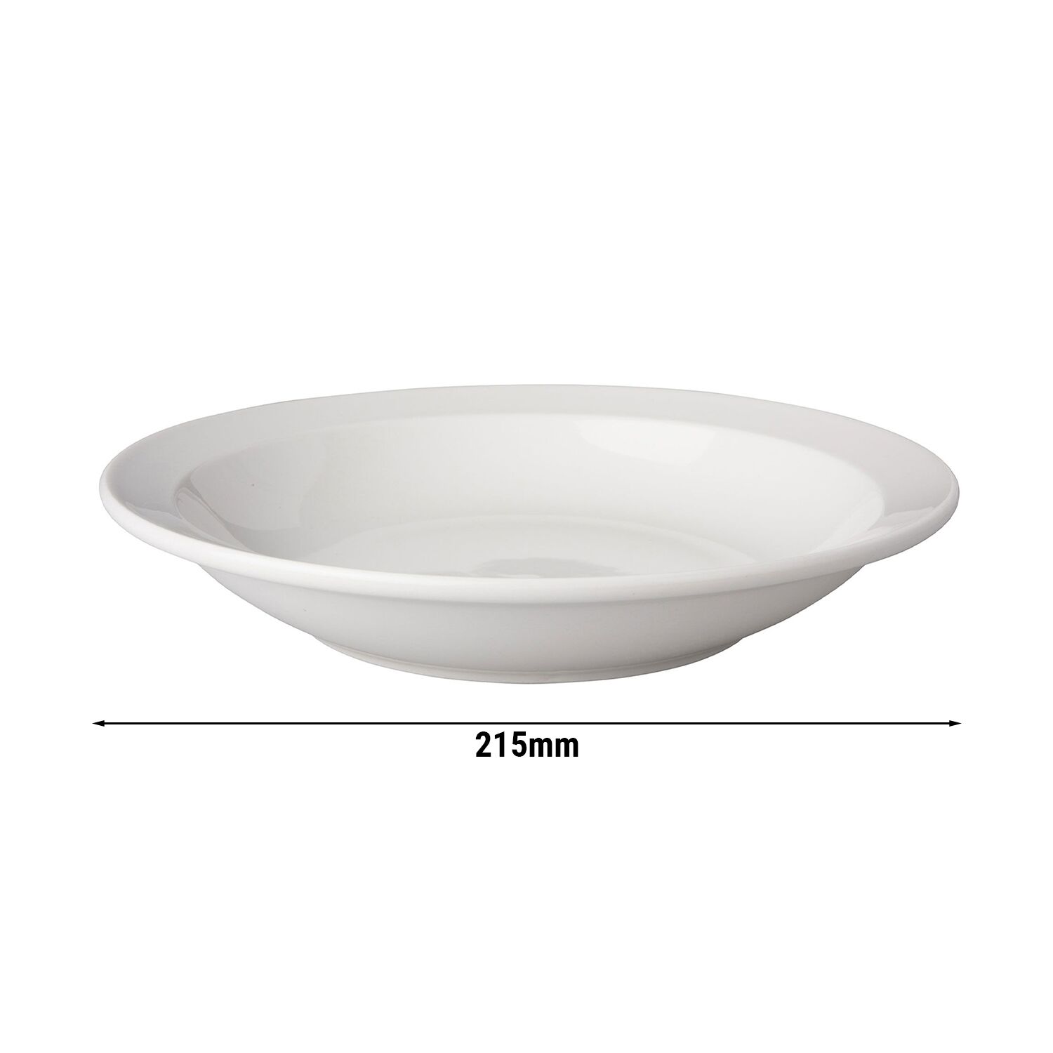 (12 Pièces) BUDGETLINE - Assiette - Creuse Mammoet - Ø 215 mm - Blanc