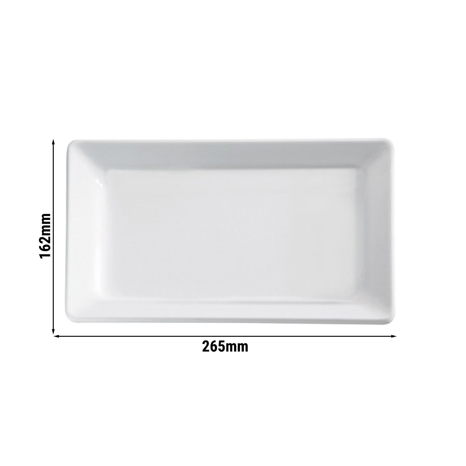 (6 pièces) Plateau GN 1/4 – PURE – Mélamine – Hauteur : 30 mm – Blanc