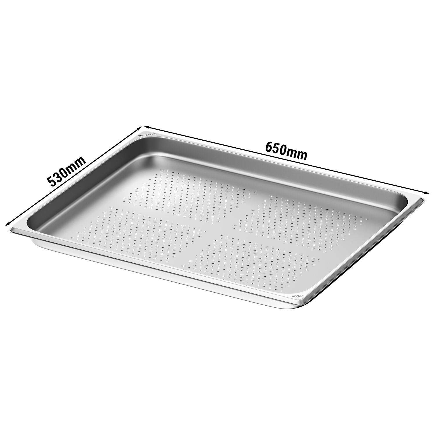 Edelstahl-Behälter GN 2/1 - gelocht - Höhe: 40mm