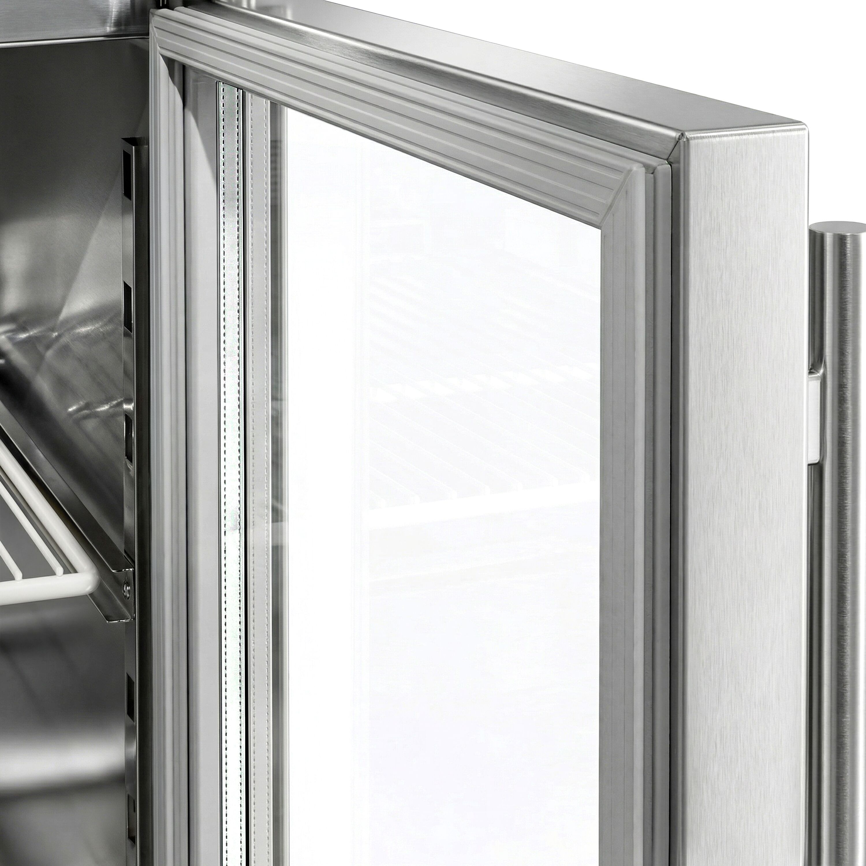 Commercial Pizza Prep Counter - Granite Top PREMIUM - 1400x700mm - with 3 glass doors - incl. refrigerated topping unit - 6x GN 1/4