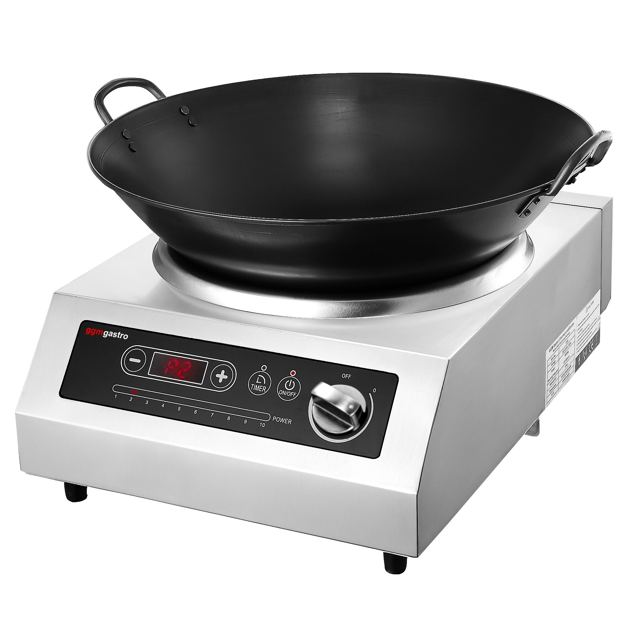 (2 pièces) Wok à induction - 3,5 kW - avec wok