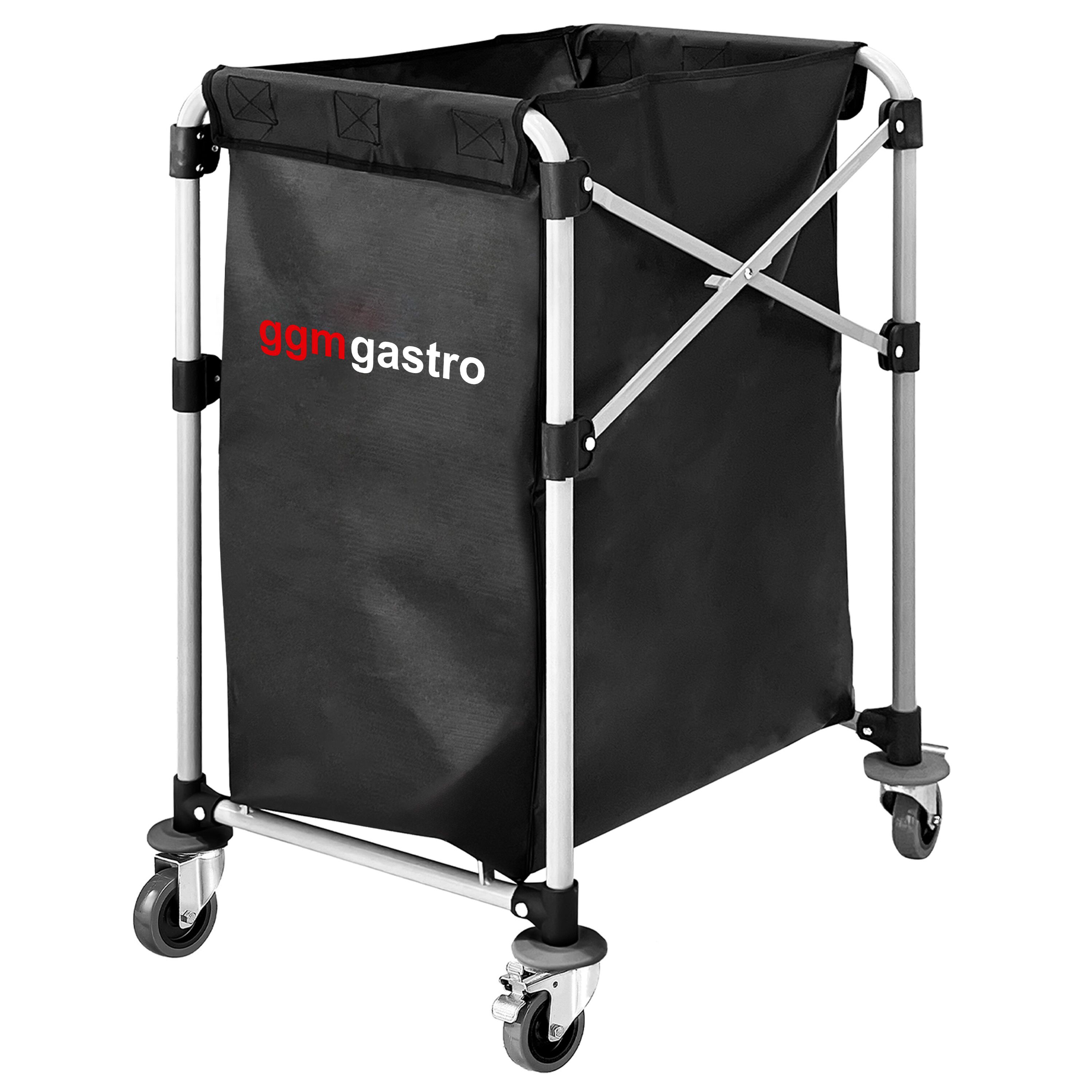 Chariot à linge - pliant - 150L - cadre en aluminium - Noir