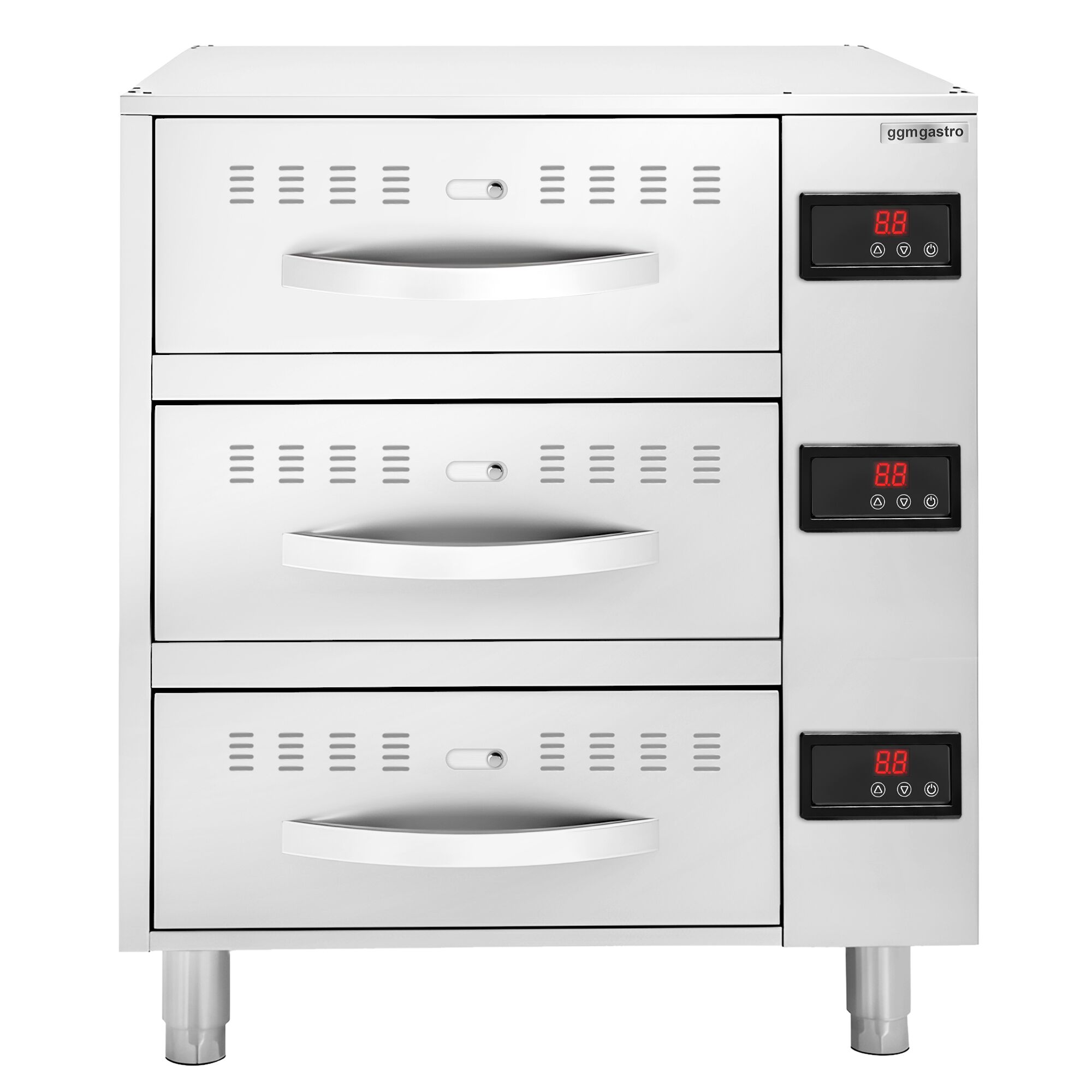 Meuble chauffant à tiroirs GN 1/1 - 3 tiroirs - 6kW - 824x578x957mm