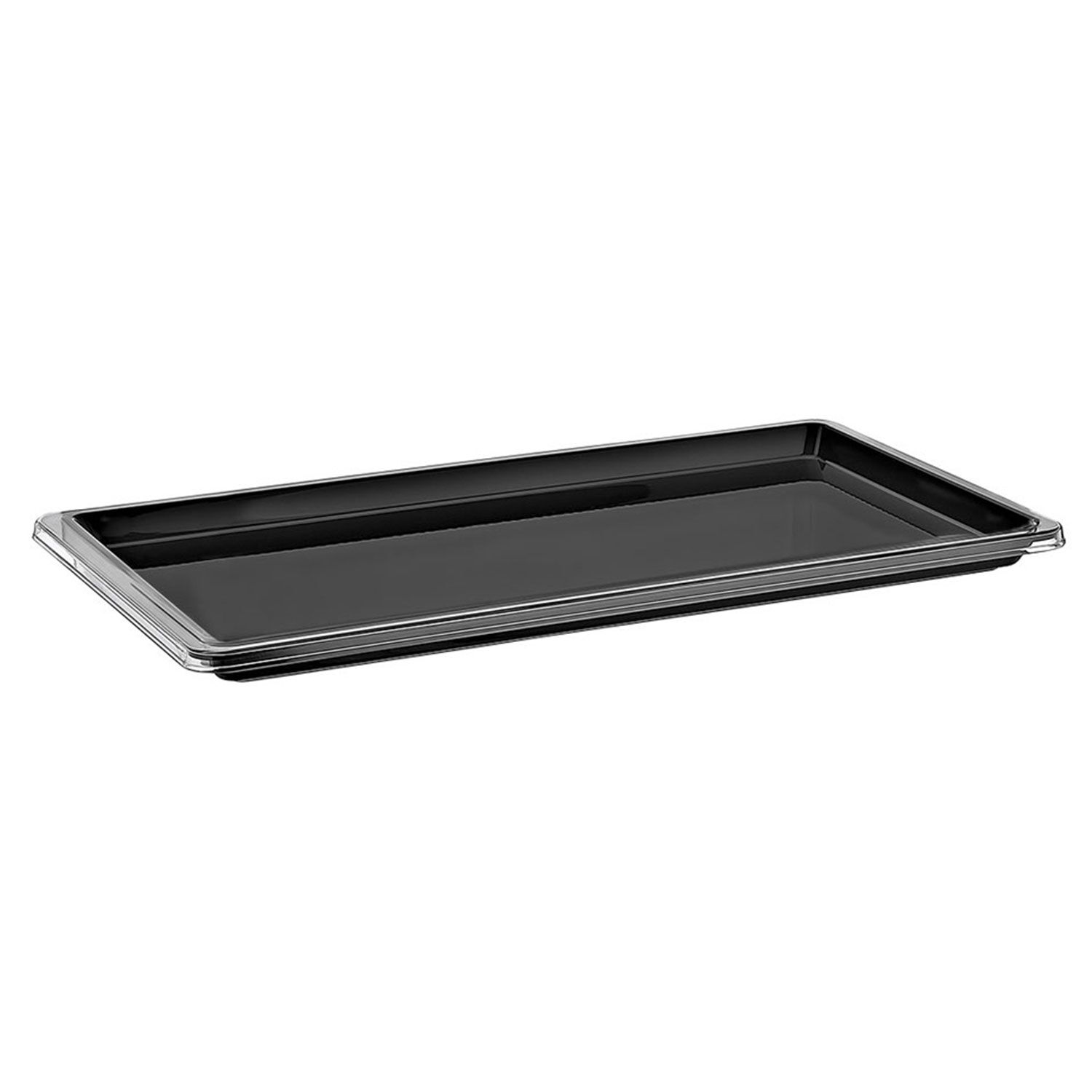Plateau GN 1/2 - Polycarbonate - 324x263mm - Hauteur:22mm - Noir - empilable, compatible lave-vaisselle, compatible micro-ondes