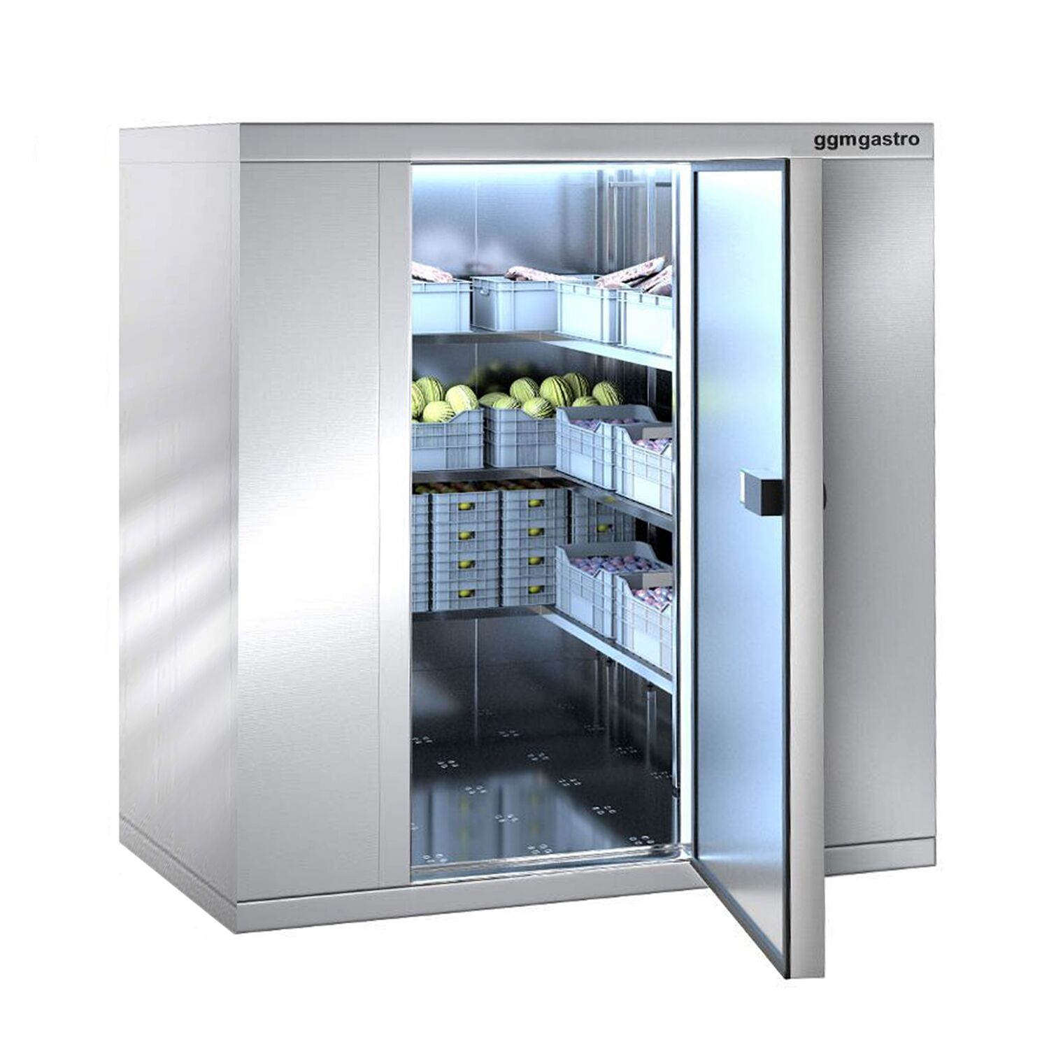 Chambre froide en inox - 1200 x 1200 mm - 1,8 m³