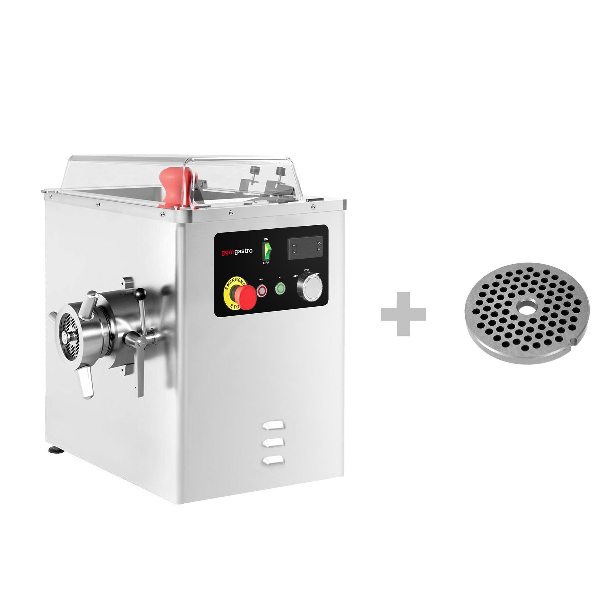 Heavy Duty Electric Meat Mincer Size 22 - 250kg/h - 1.5 kW - Mincing Plate 4mm - with Cooling System